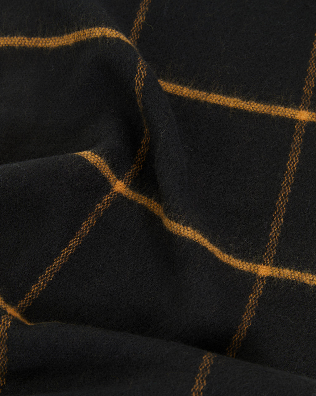 Women's two-tone plaid print scarf with fringes