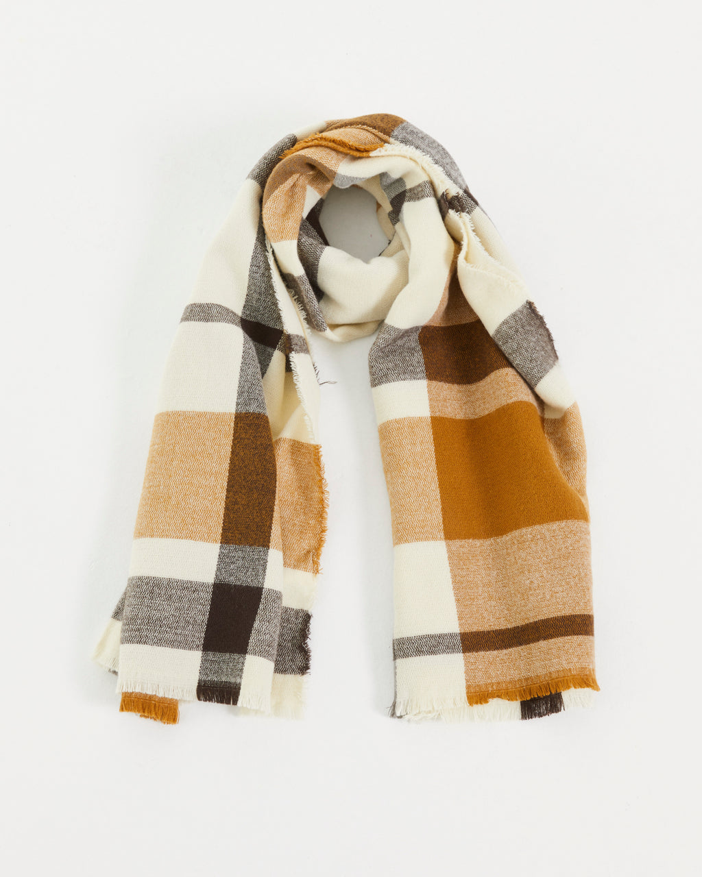 Women's checkered print scarf