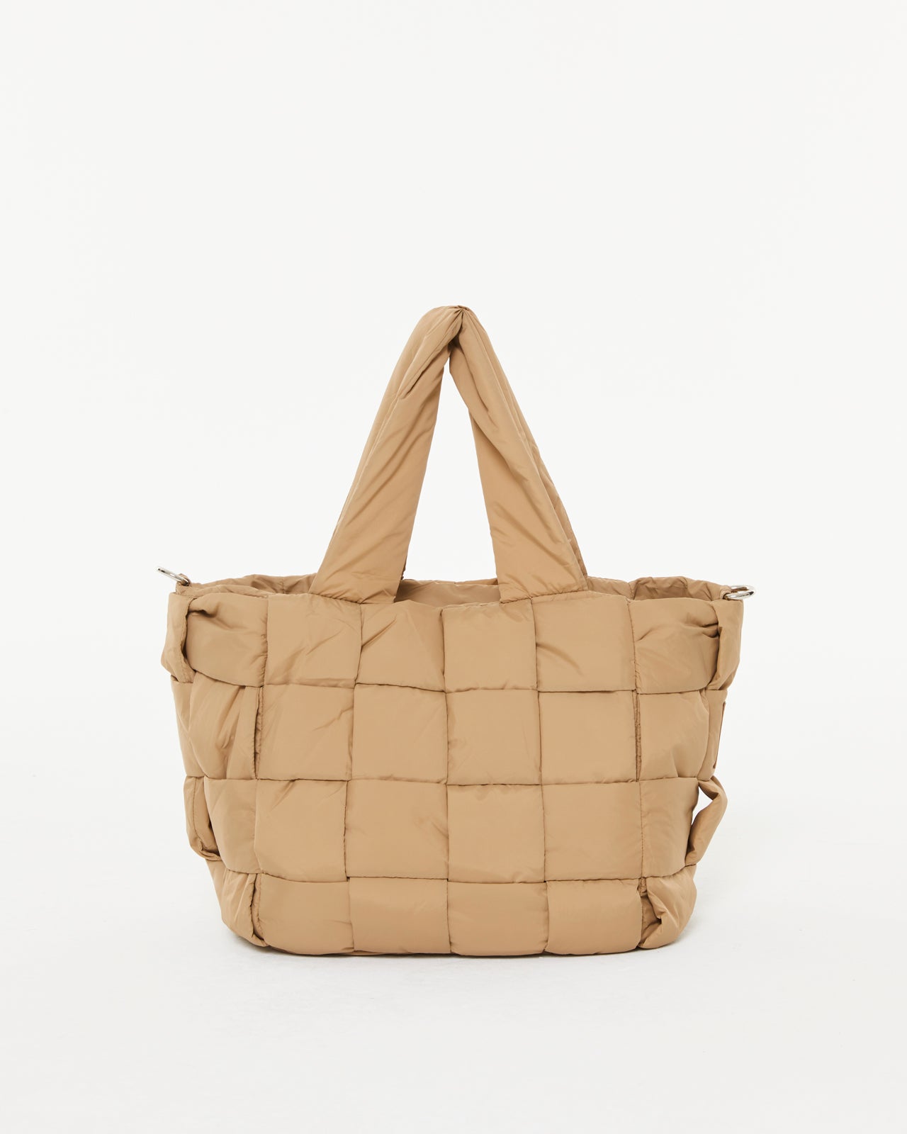 Large quilted women's bag with personalized handles