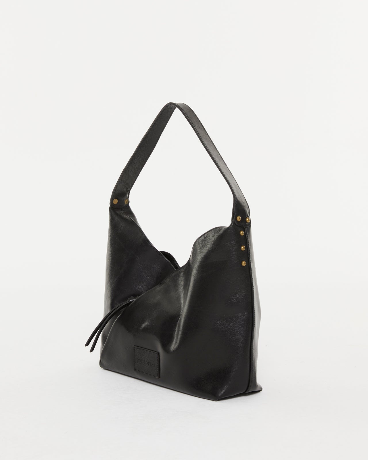 Bolso grande de piel de mujer con bolsillo exterior