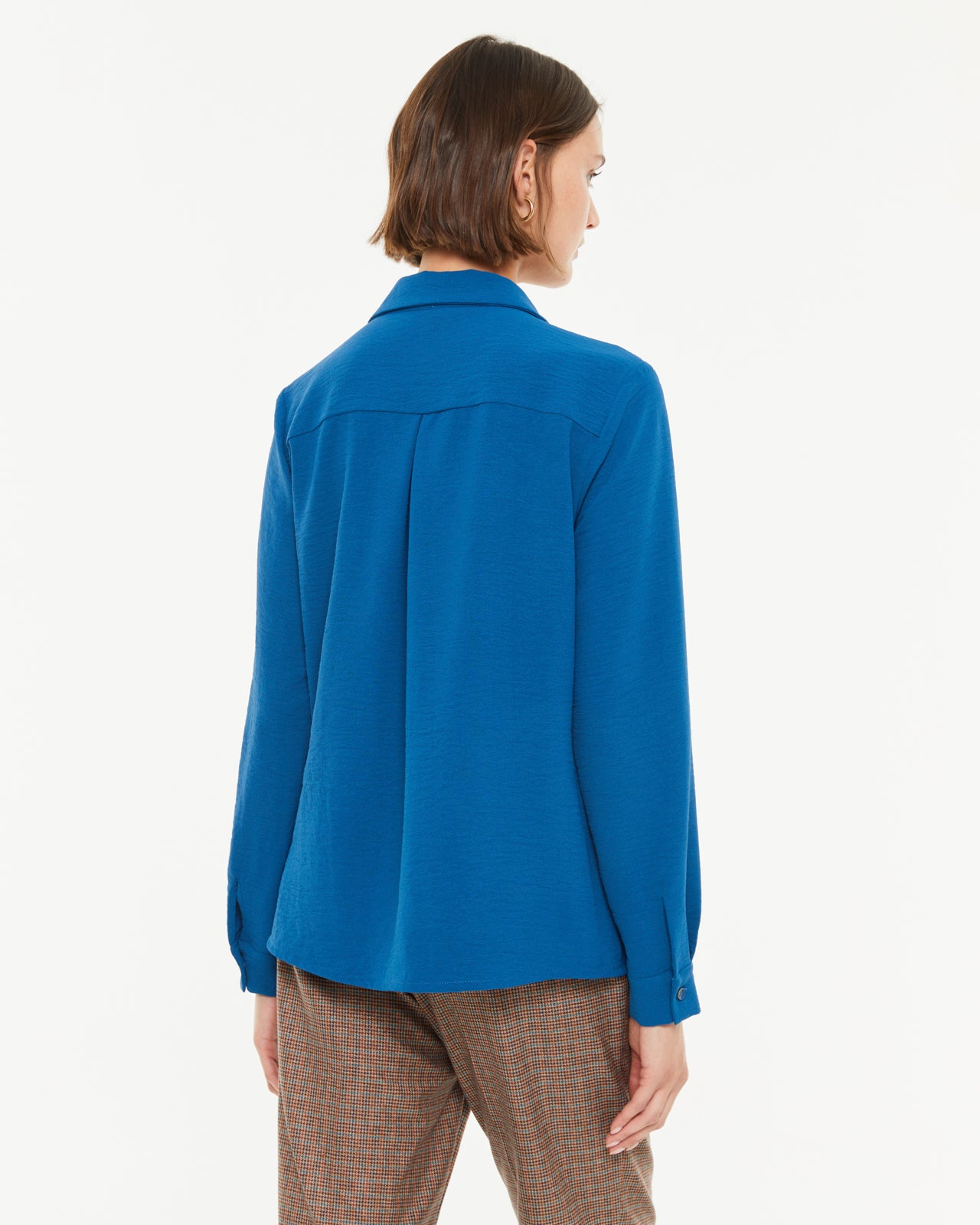 Chemise à manches longues pour femme avec col chemise