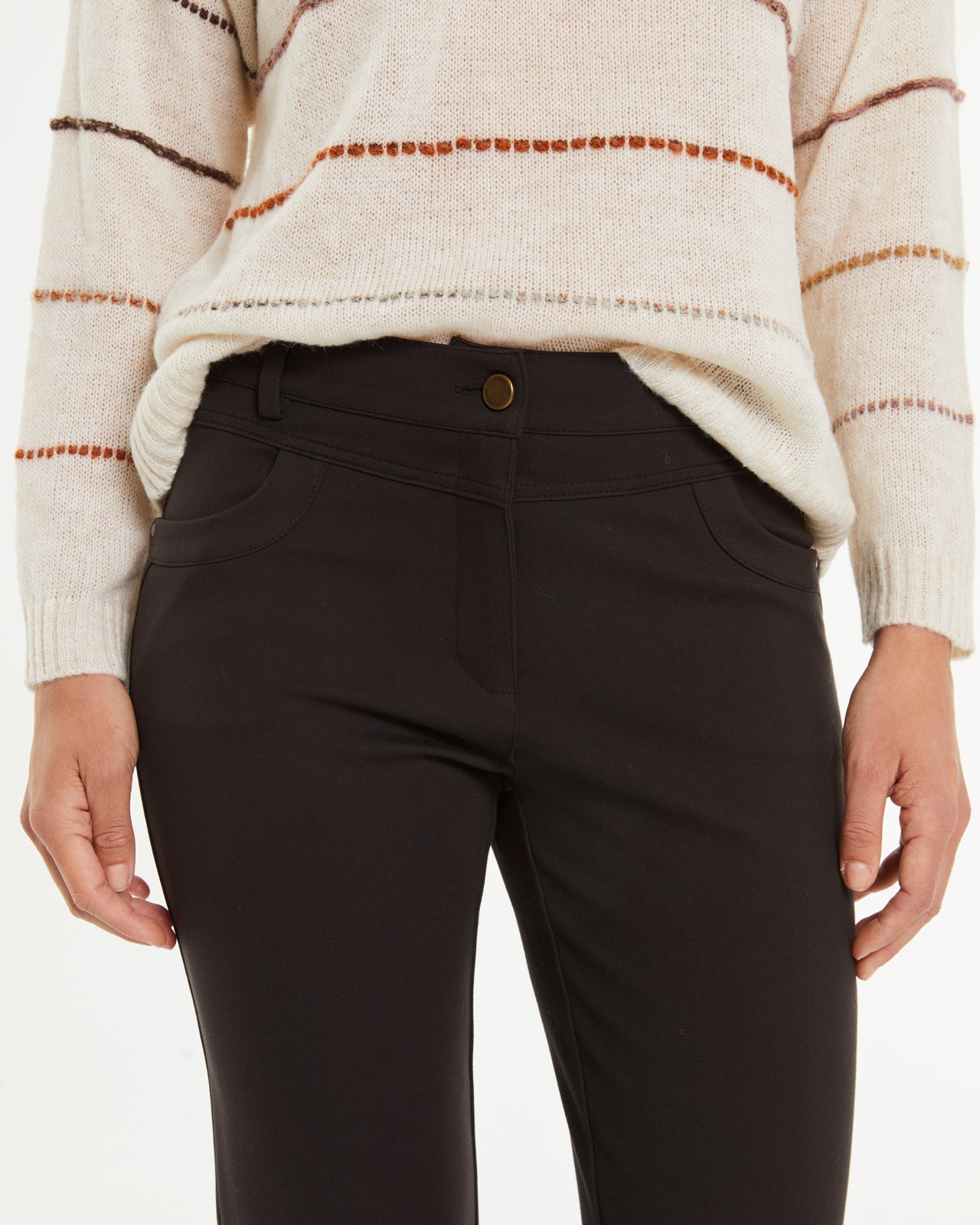 Pantalon droit pour femme en maille Roma