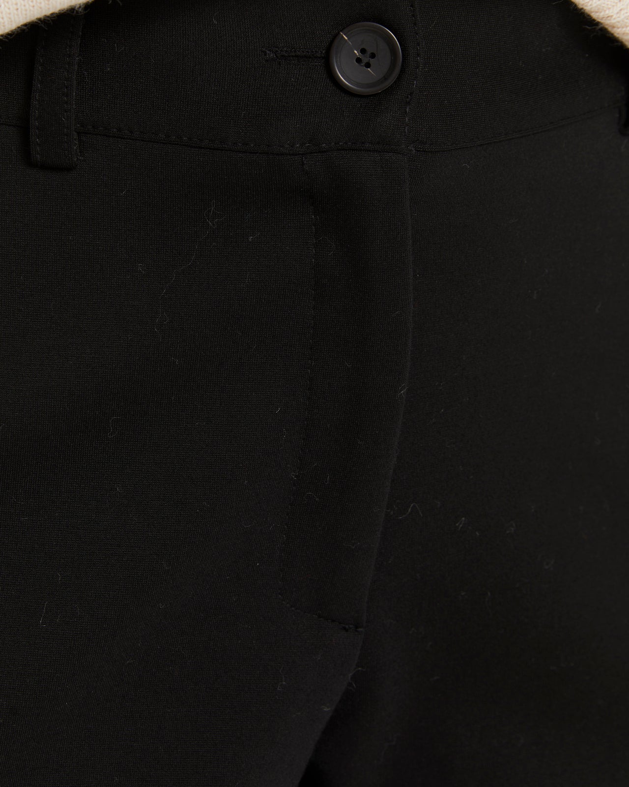 Pantalón recto de mujer punto roma cintura elástica