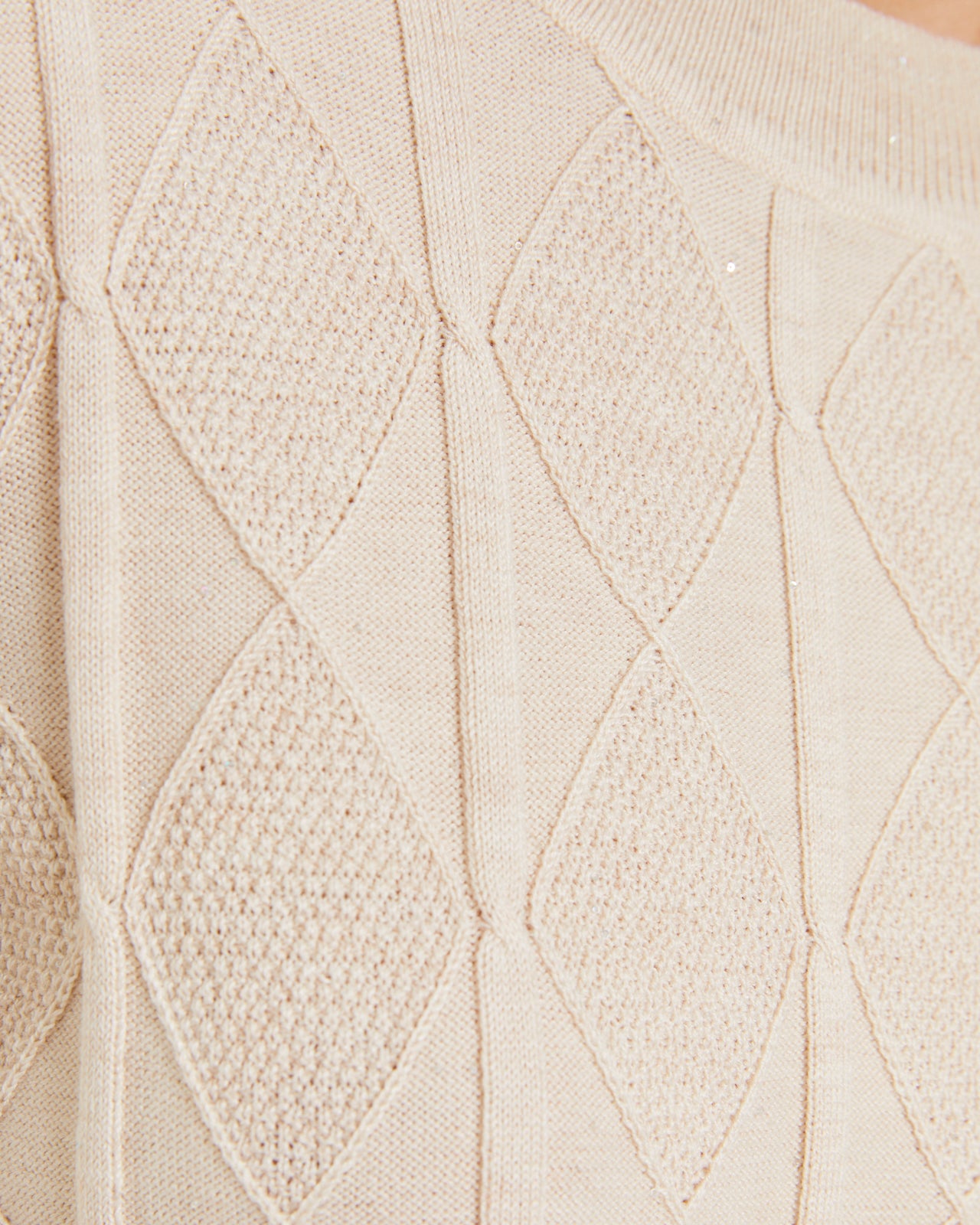 Jersey de mujer punto fantasía con micro lentejuelas