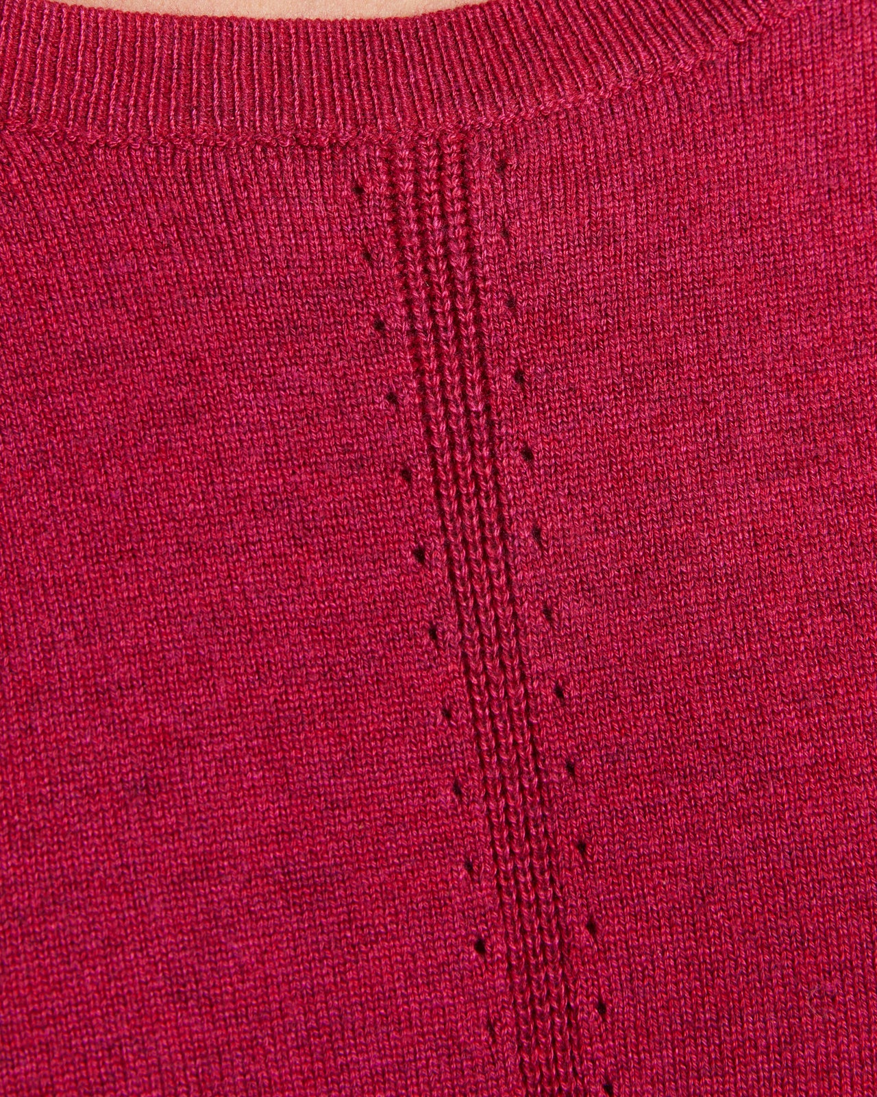 Jersey de mujer punto liso manga larga cuello redondo
