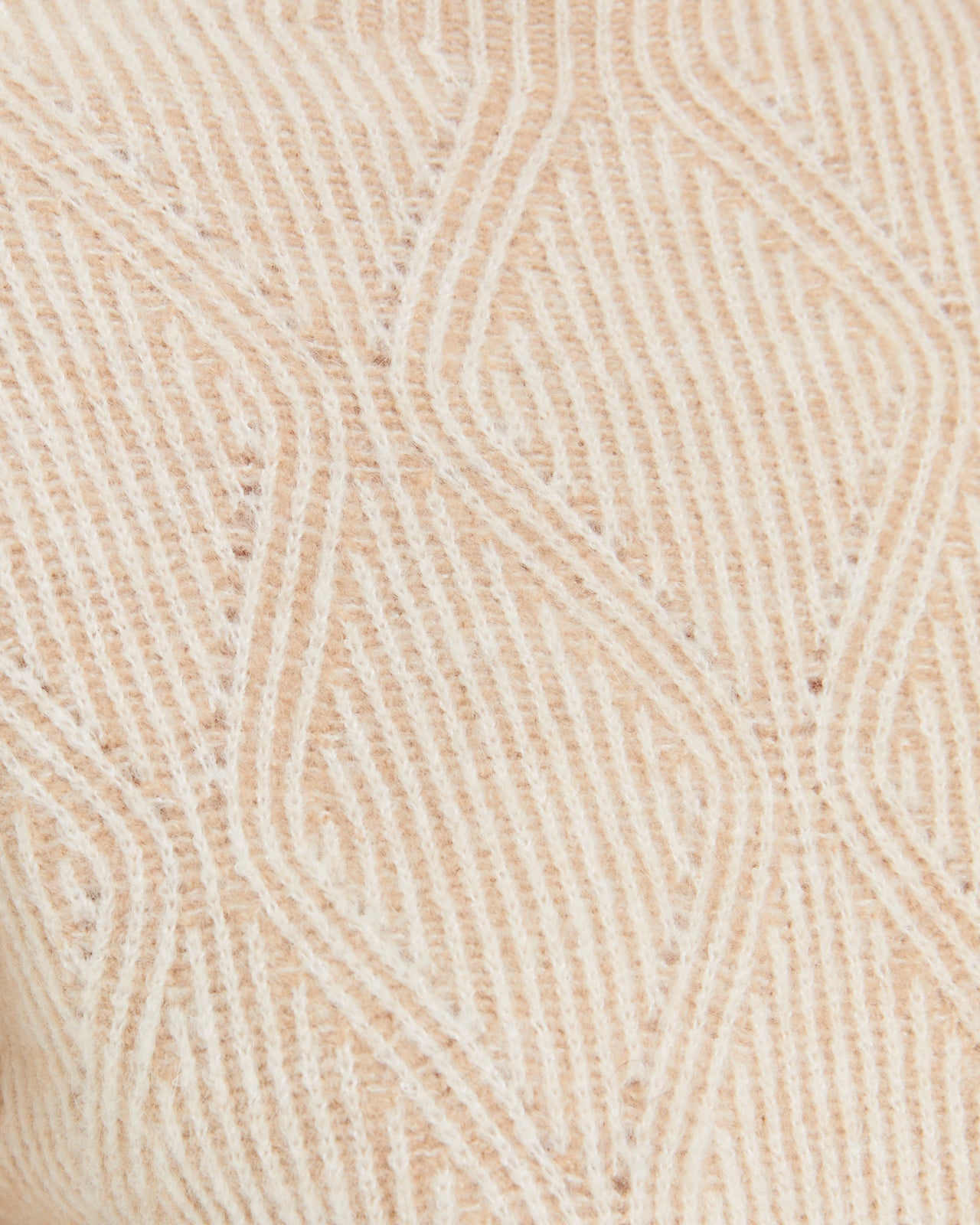 Pull femme en maille fantaisie à manches longues et col rond