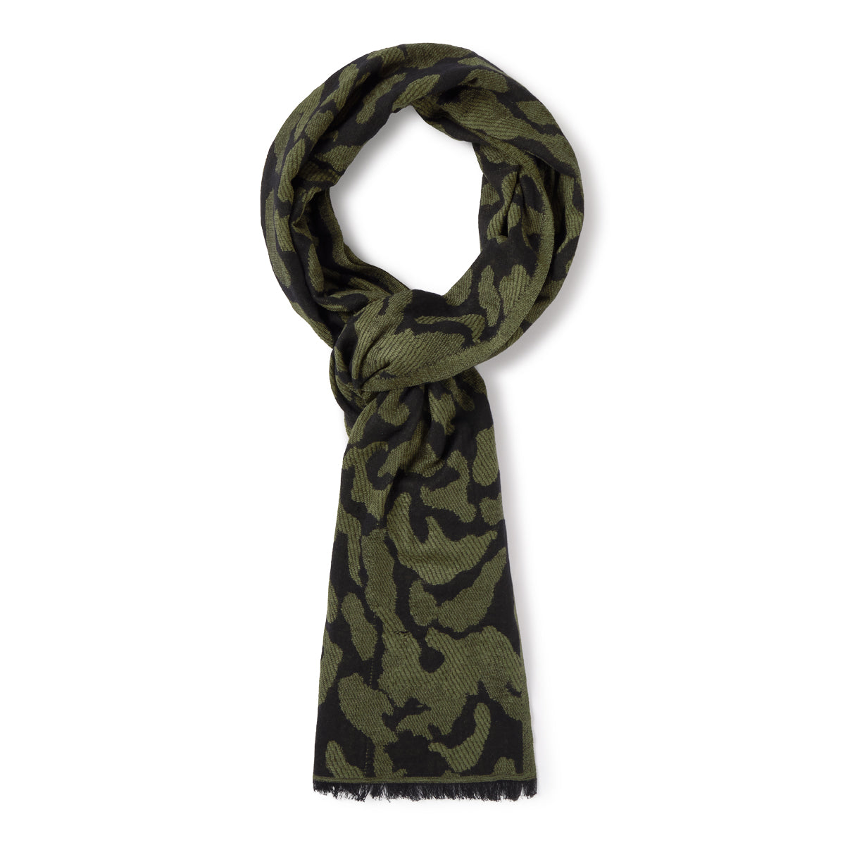Fular de mujer bicolor estampado
