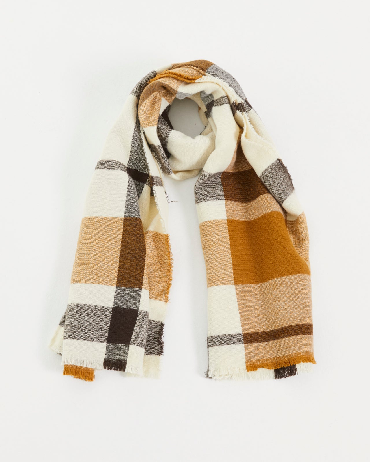 Women's checkered print scarf
