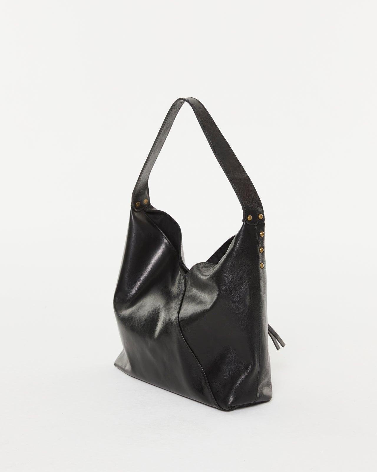 Bolso grande de piel de mujer con bolsillo exterior