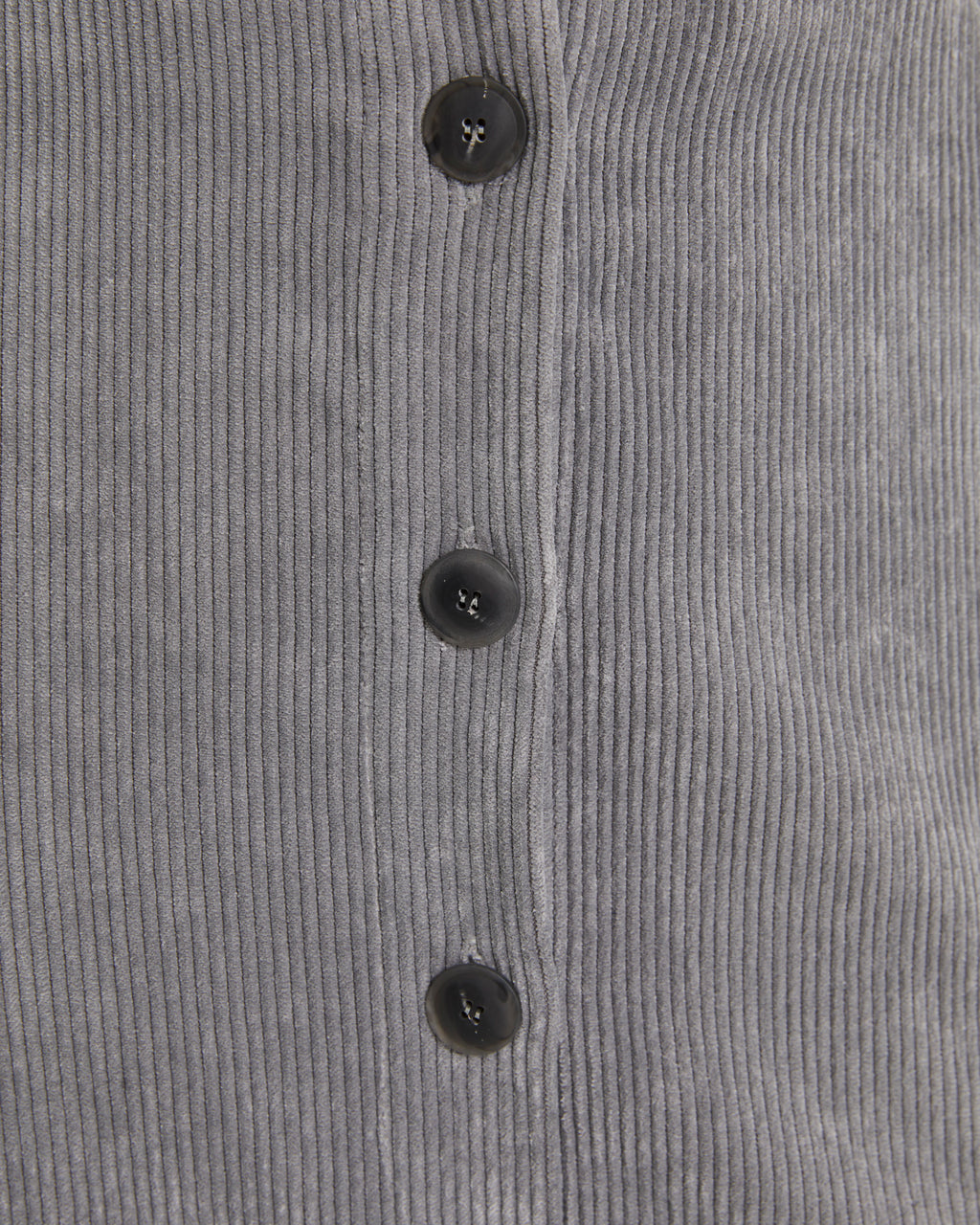 Jupe midi en velours côtelé avec boutonnage central