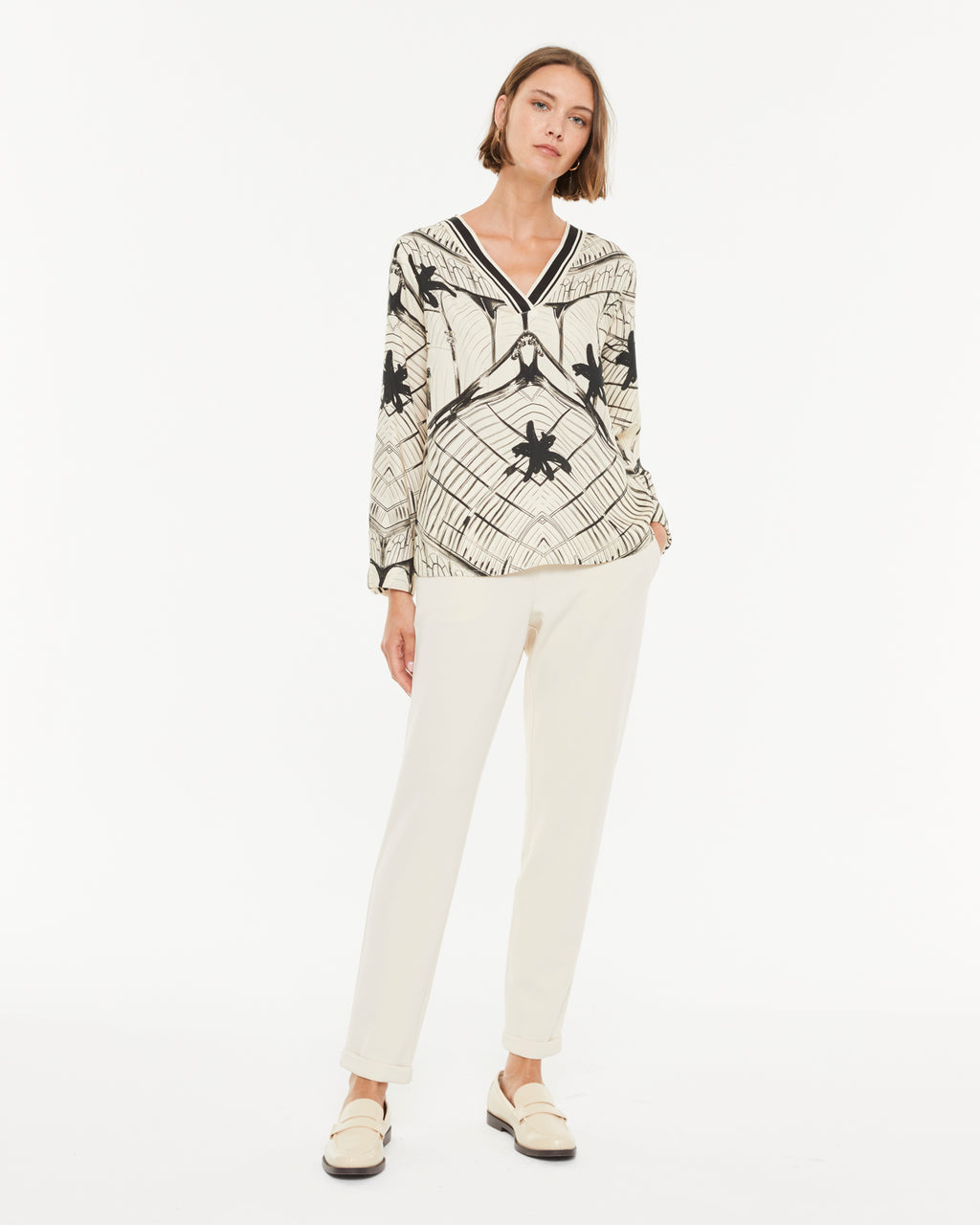 Jogging en tricot pour femme avec taille élastique