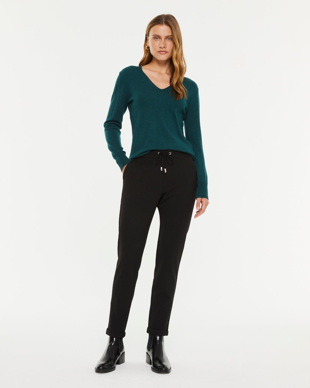 Jogger de mujer de punto cintura elástica