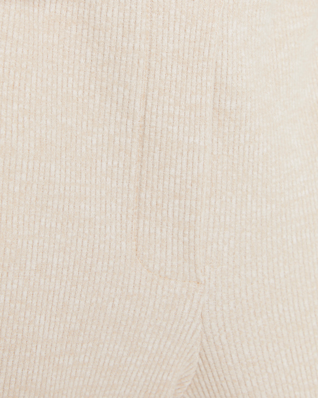 Pantalón recto de mujer de punto canalé cintura elástica