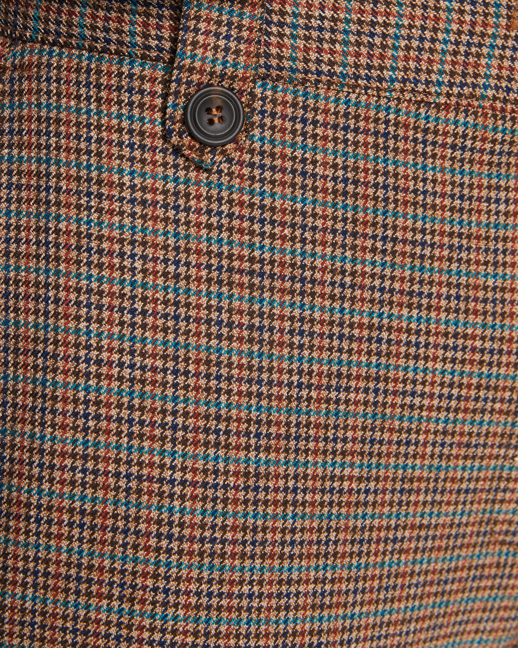 Pantalón recto de mujer estampado cuadros