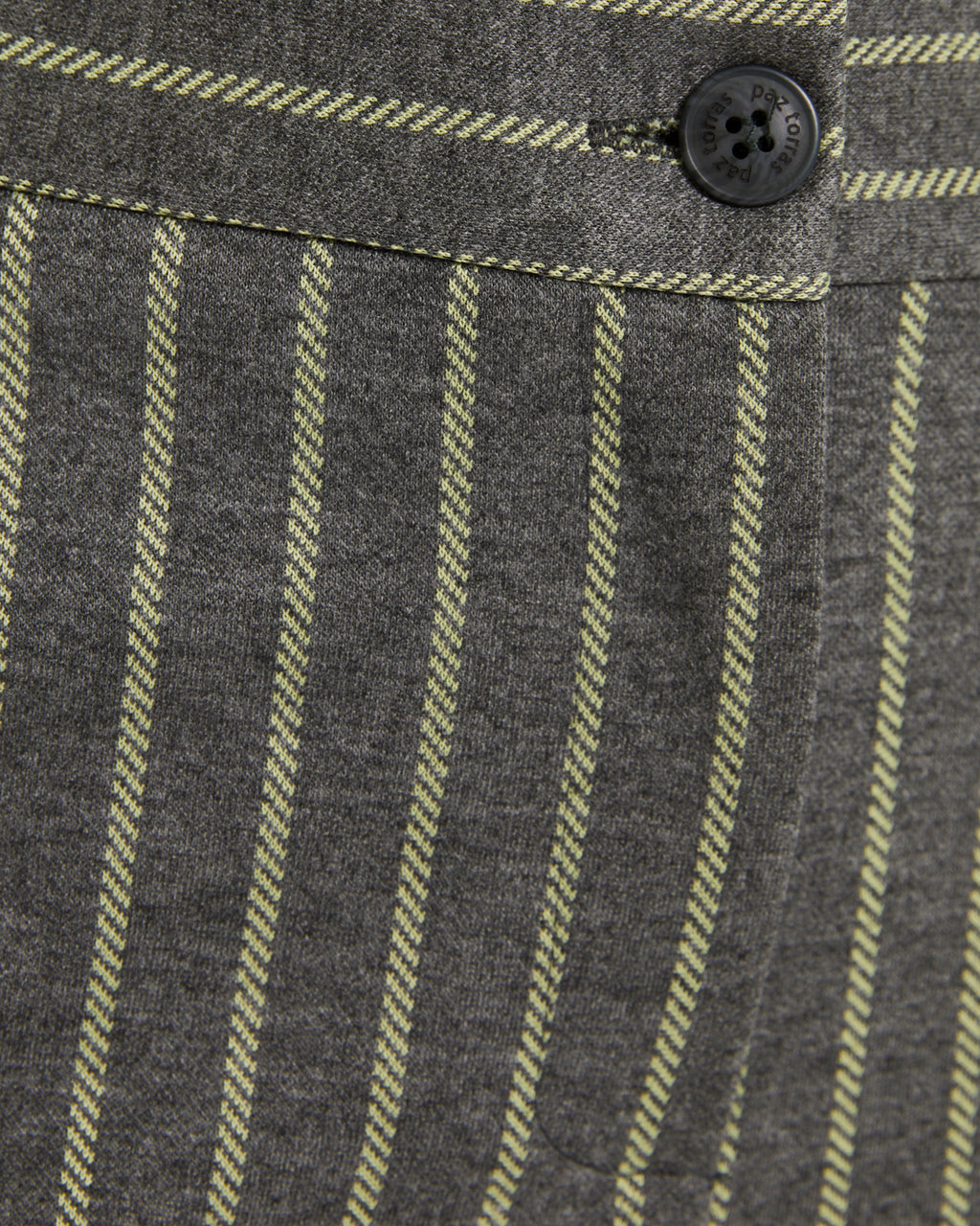 Pantalón recto de mujer punto estampado cintura elástica