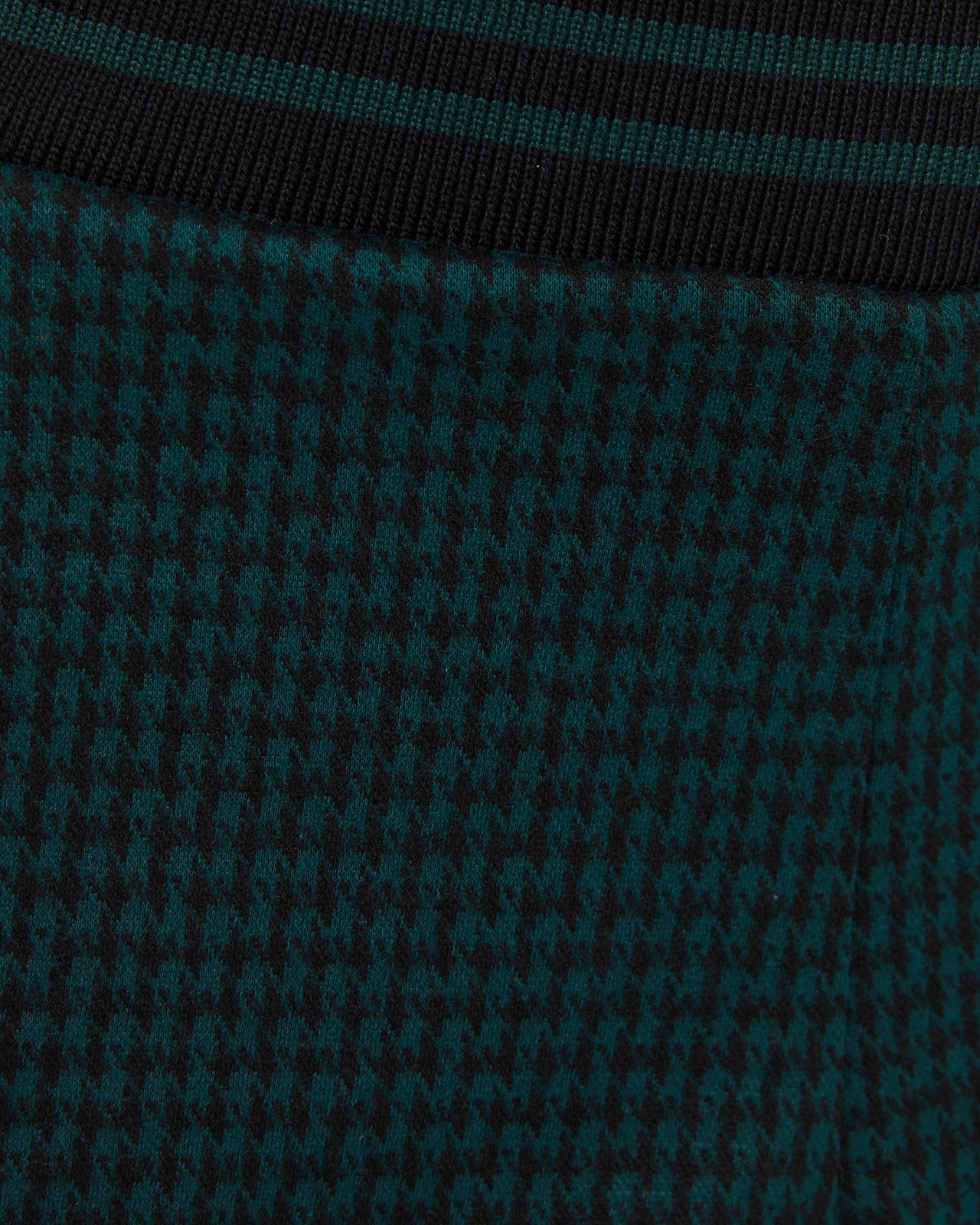 Pantalón recto en punto fantasía cuadros cintura elástica