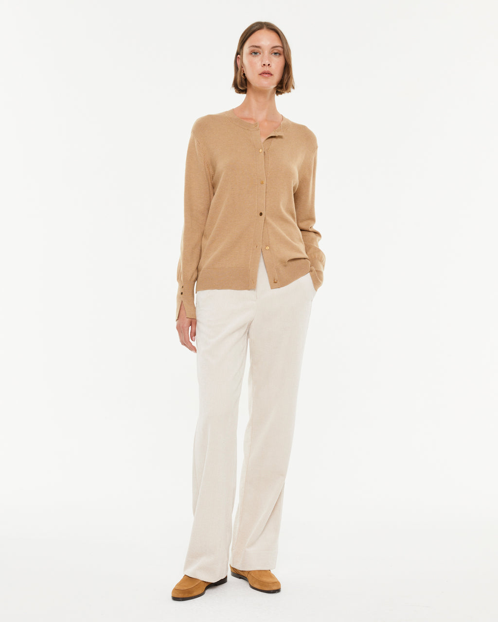 Pantalón de mujer de pana con bolsillos laterales