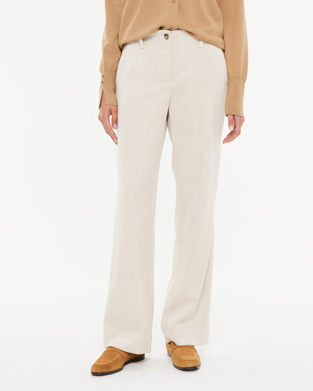 Pantalón de mujer de pana con bolsillos laterales
