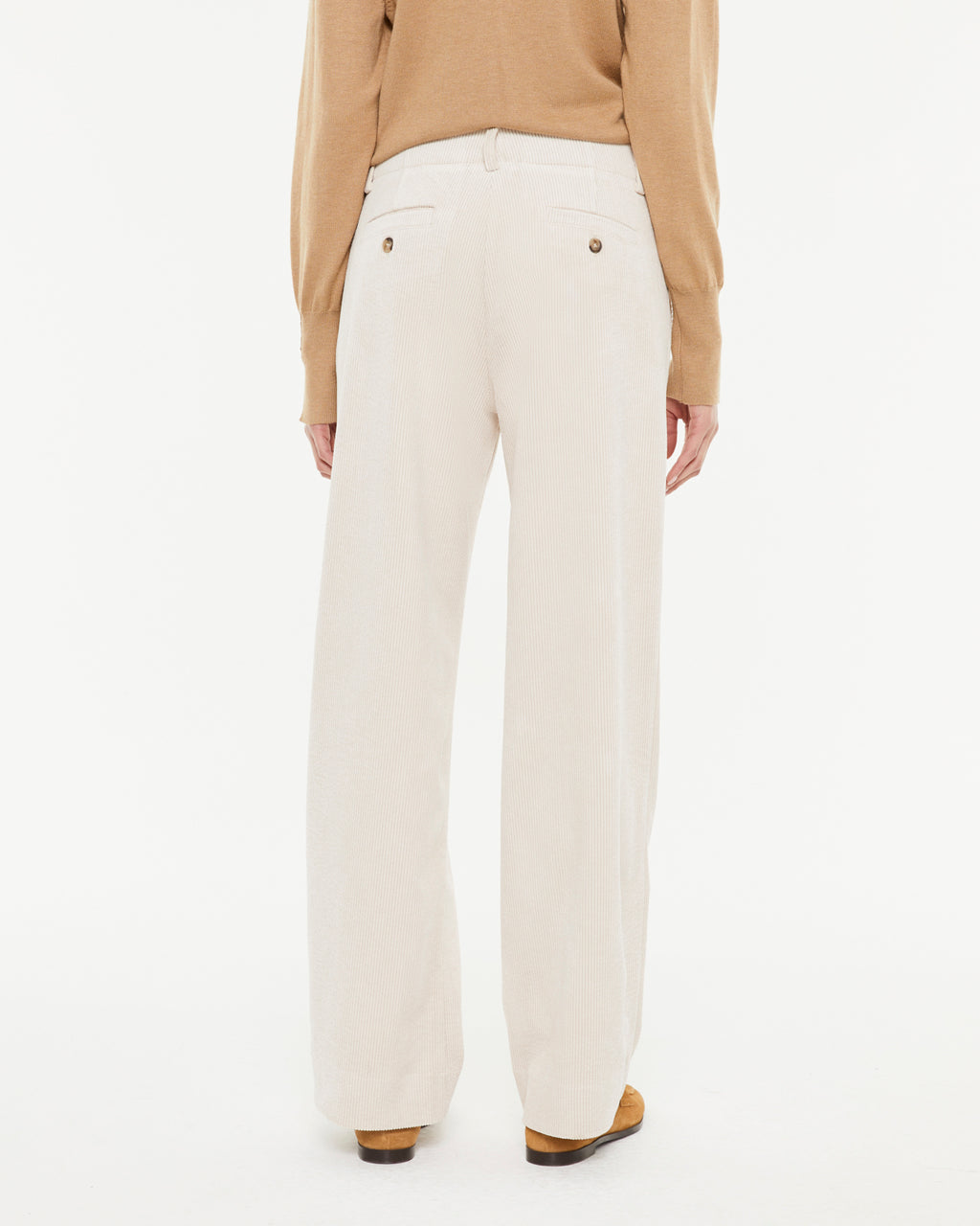 Pantalón de mujer de pana con bolsillos laterales