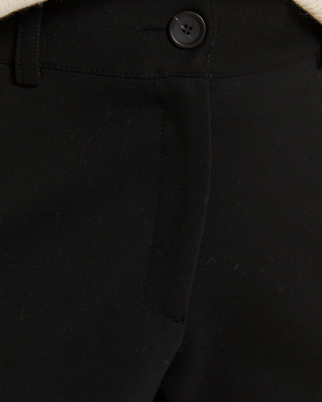 Pantalón recto de mujer punto roma cintura elástica