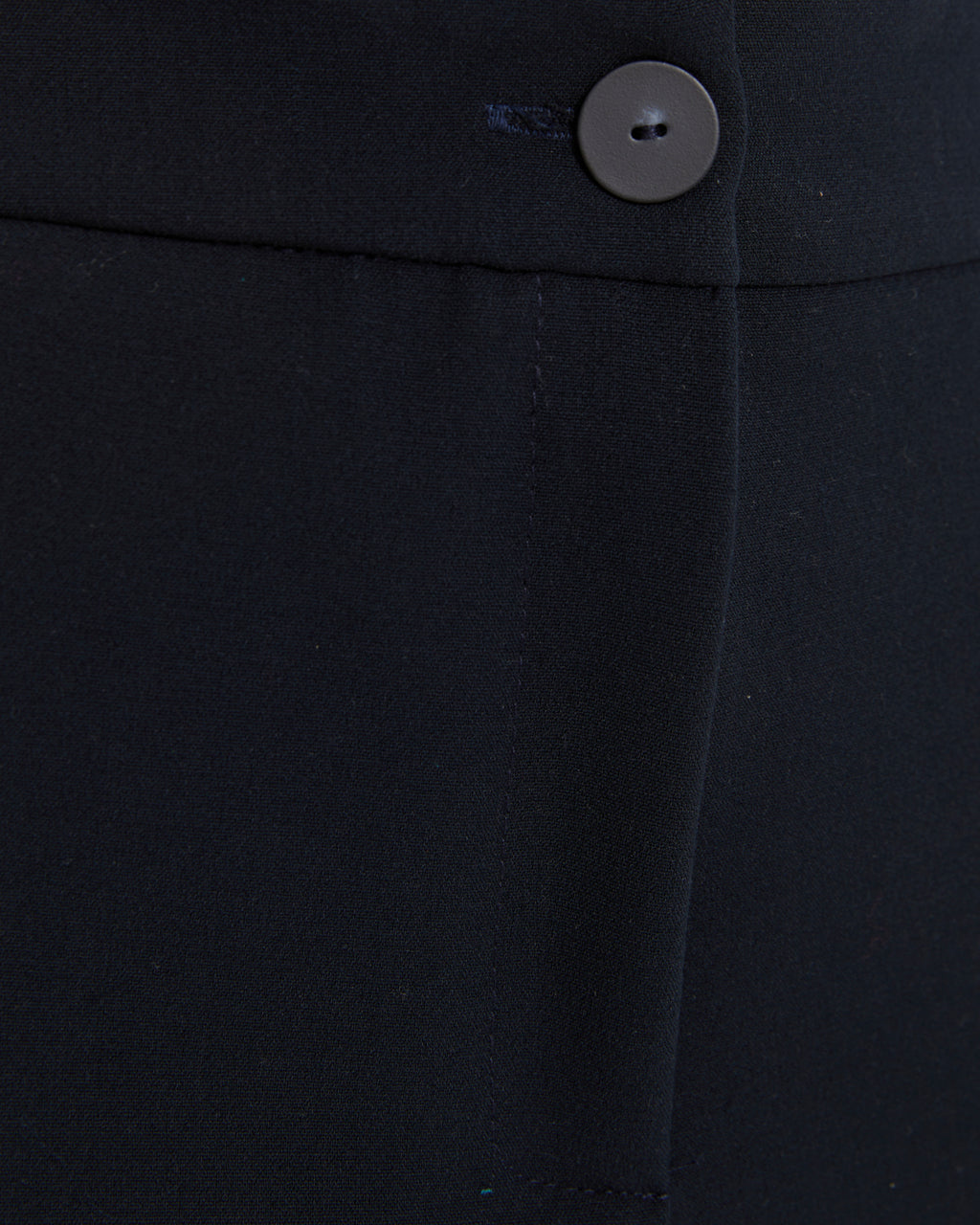 Pantalon droit femme en maille roma avec ourlet retroussé