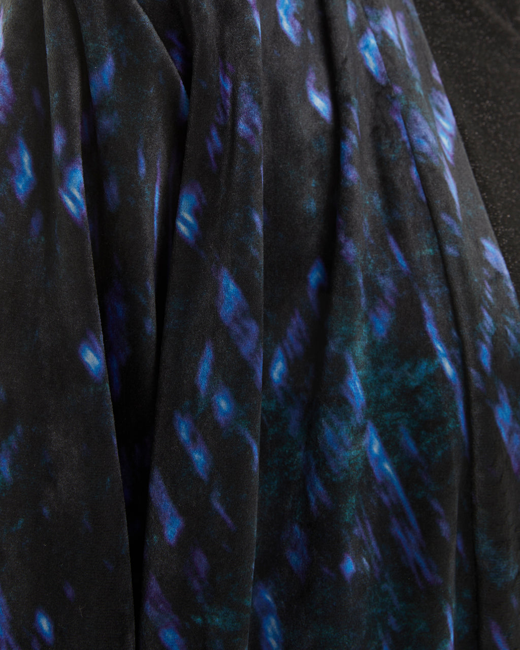 Kimono-style women's jacket in printed velvet