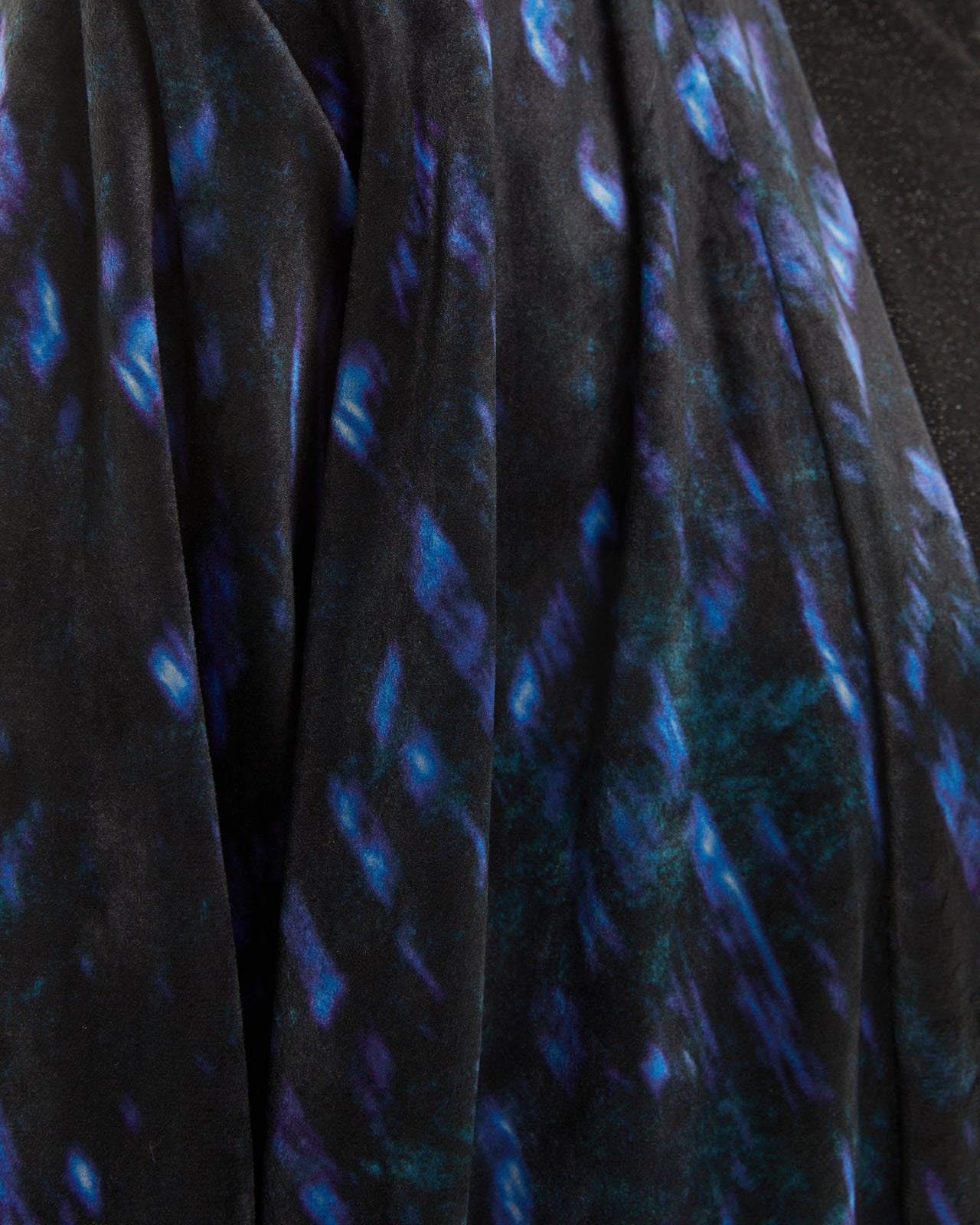 Kimono-style women's jacket in printed velvet