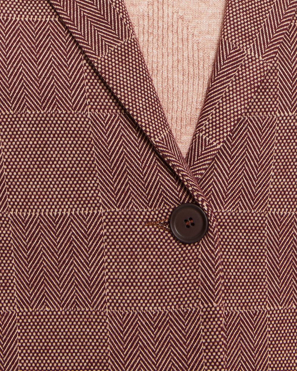 Blazer de mujer en punto estampado cuadros