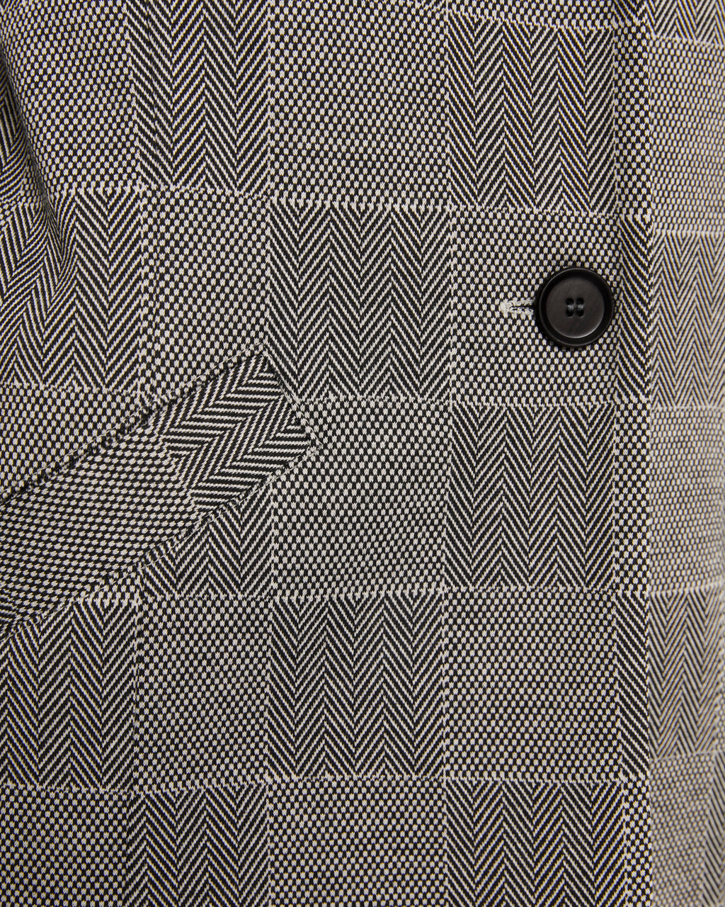 Blazer de mujer en punto estampado cuadros