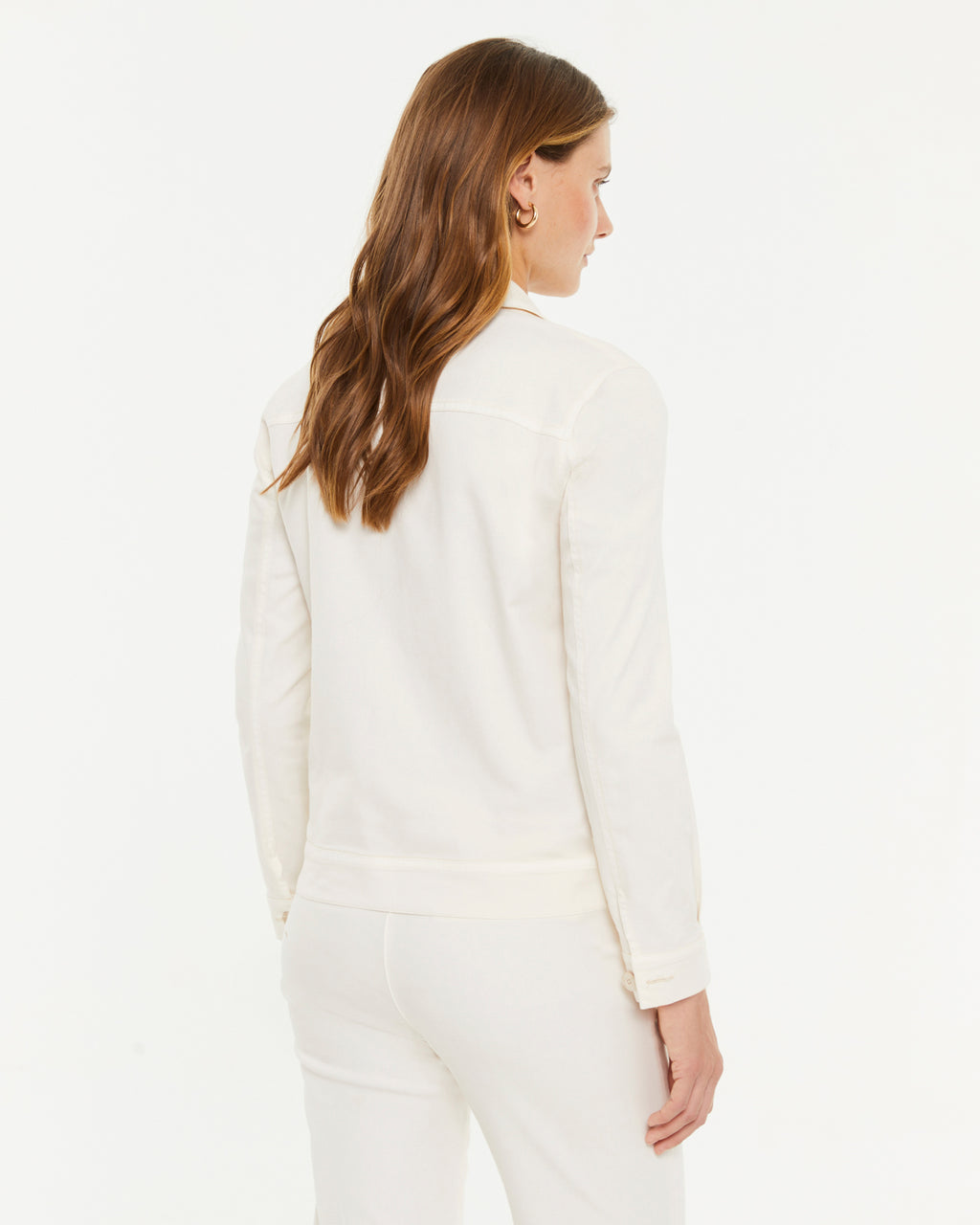 Veste effet denim blanc pour femme