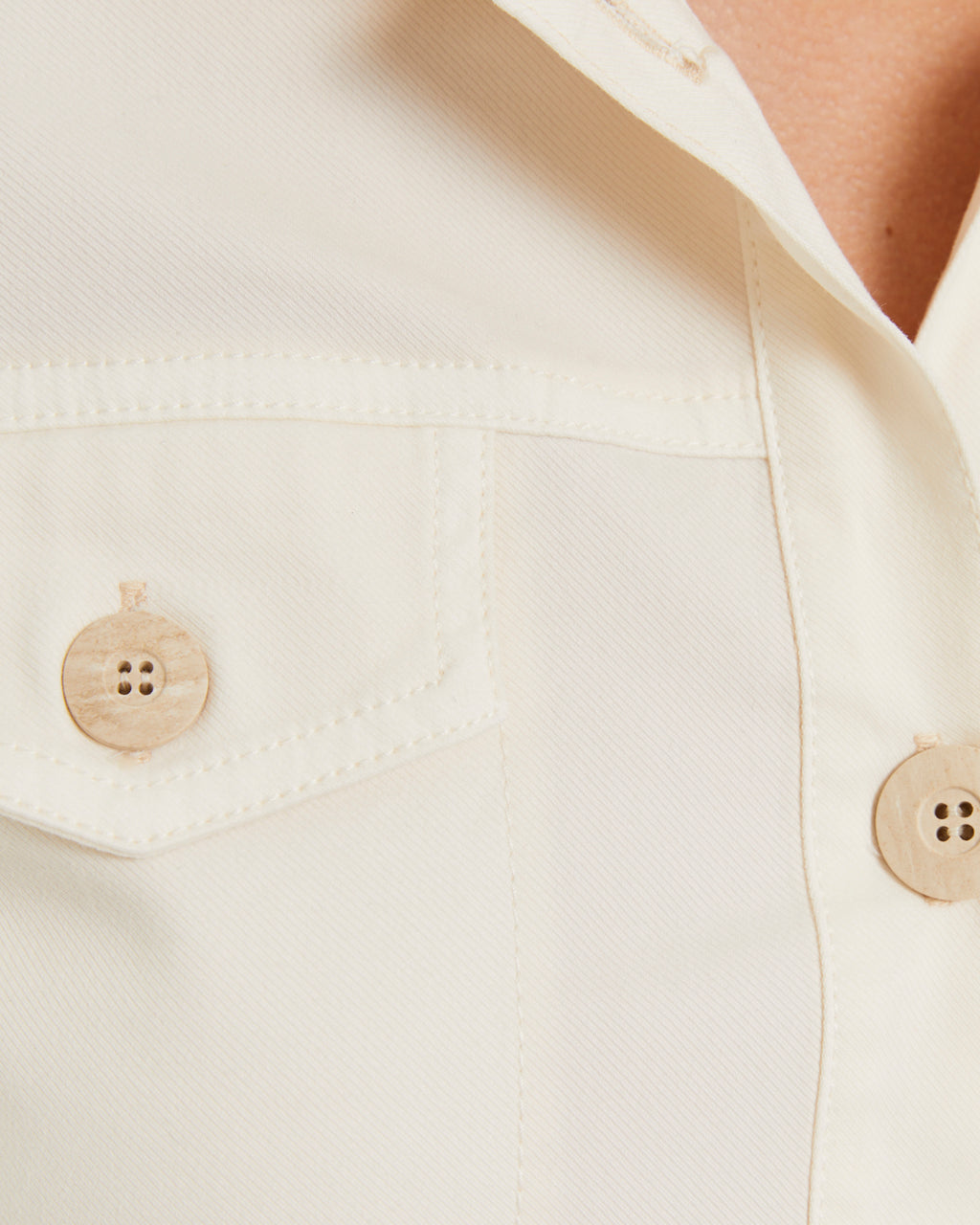 Chaqueta de mujer efecto denim blanco