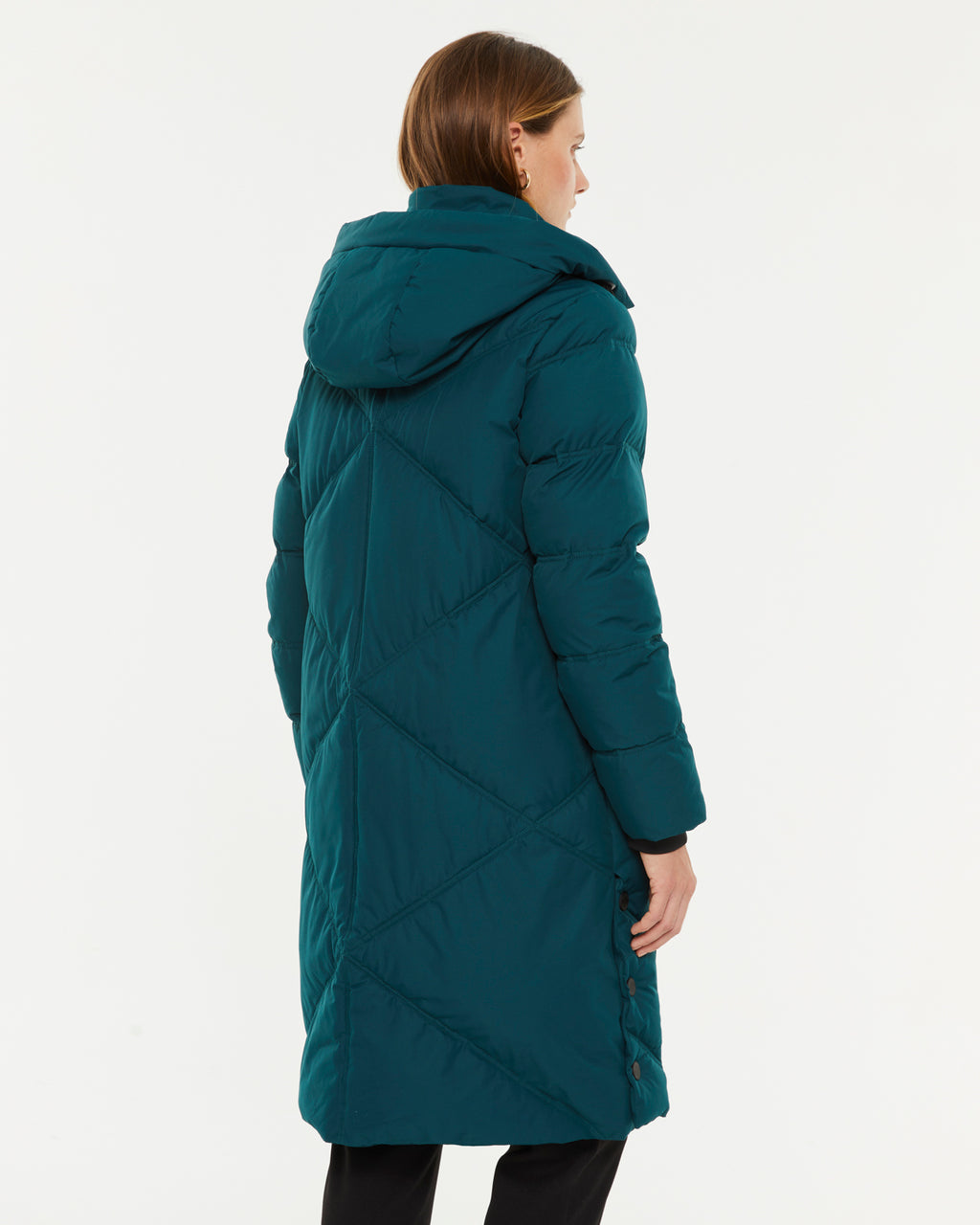 Parka larga de mujer bolsillos grandes capucha desmontable