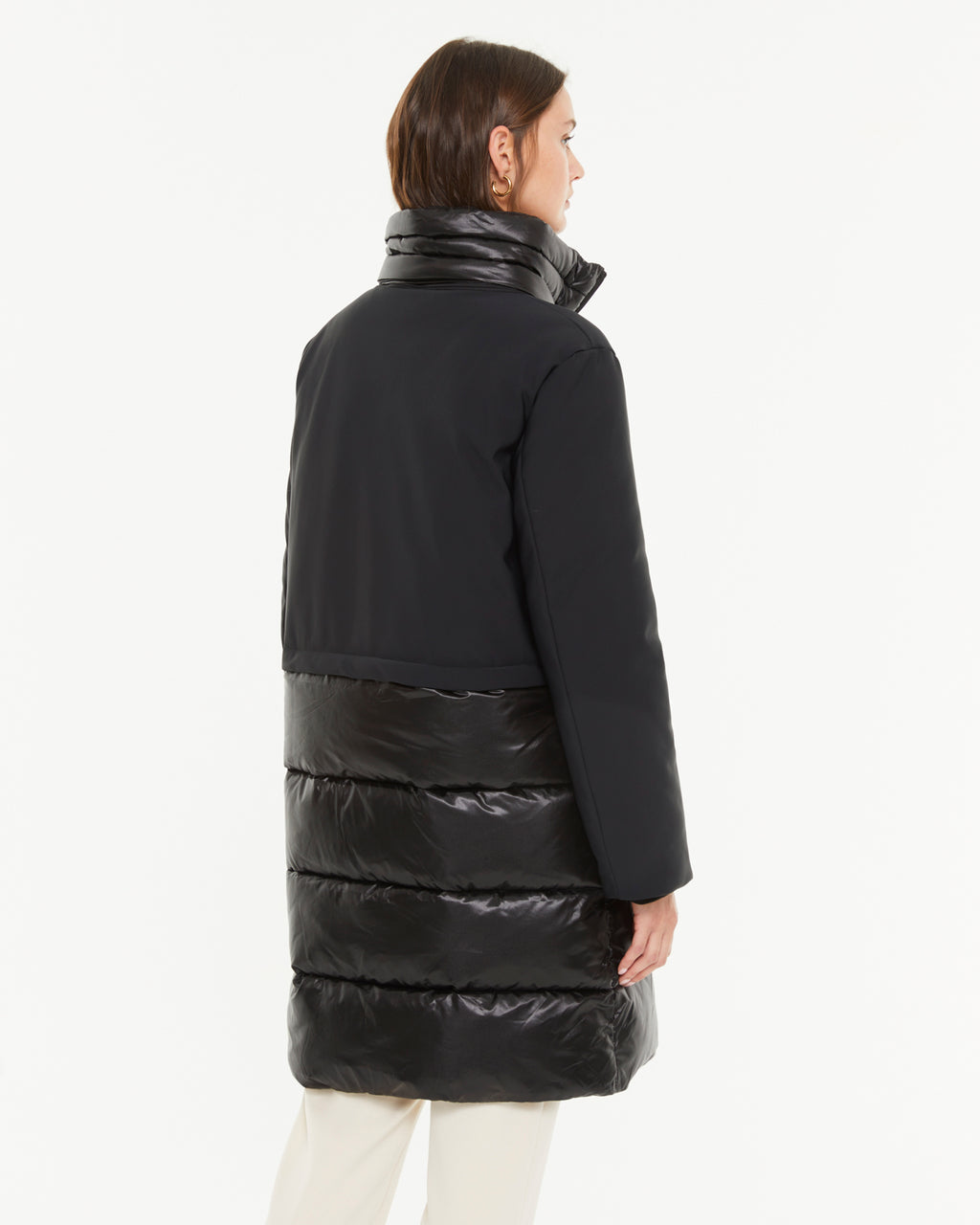 Parka larga de mujer con capucha