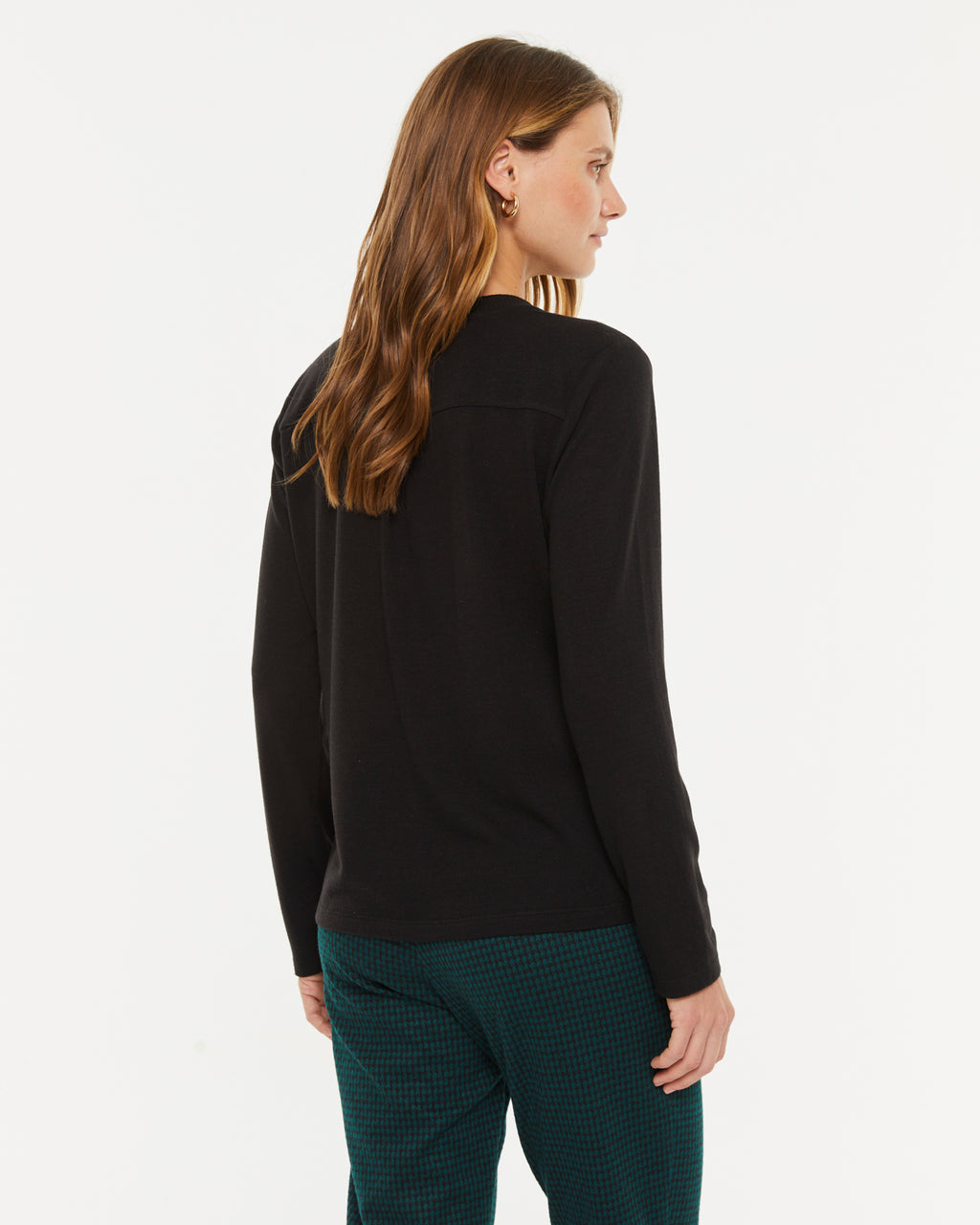 Camiseta de mujer cuello redondo manga larga