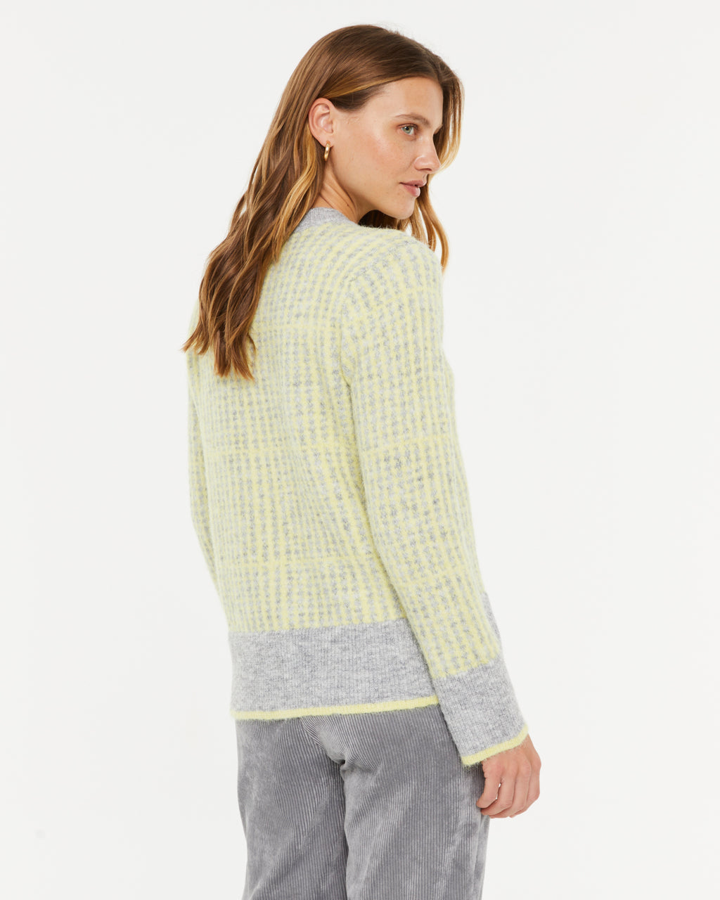 Jersey de mujer punto fantasía cuello redondo