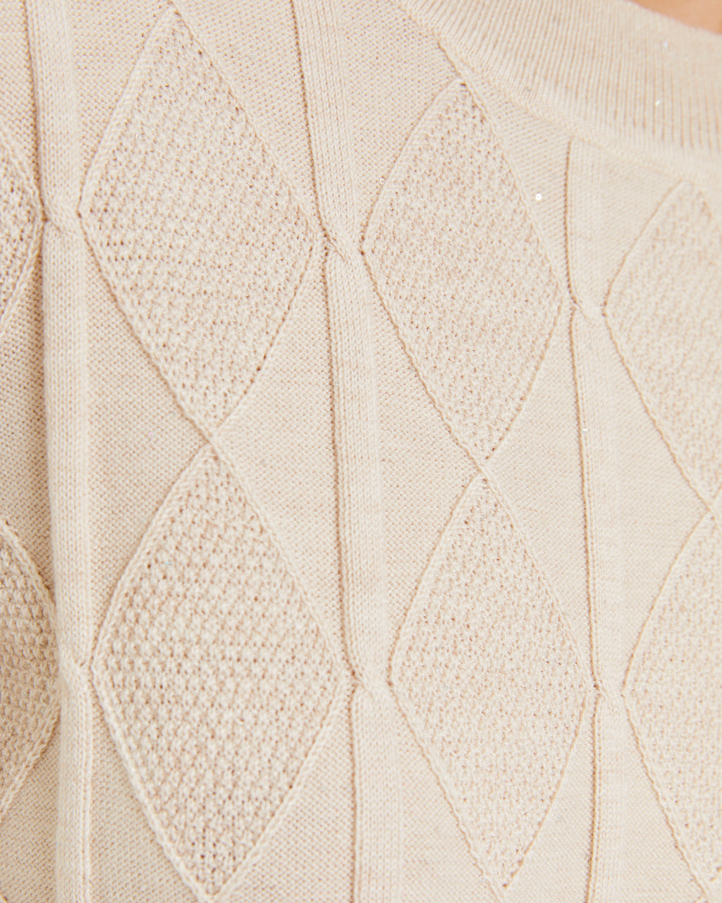 Jersey de mujer punto fantasía con micro lentejuelas