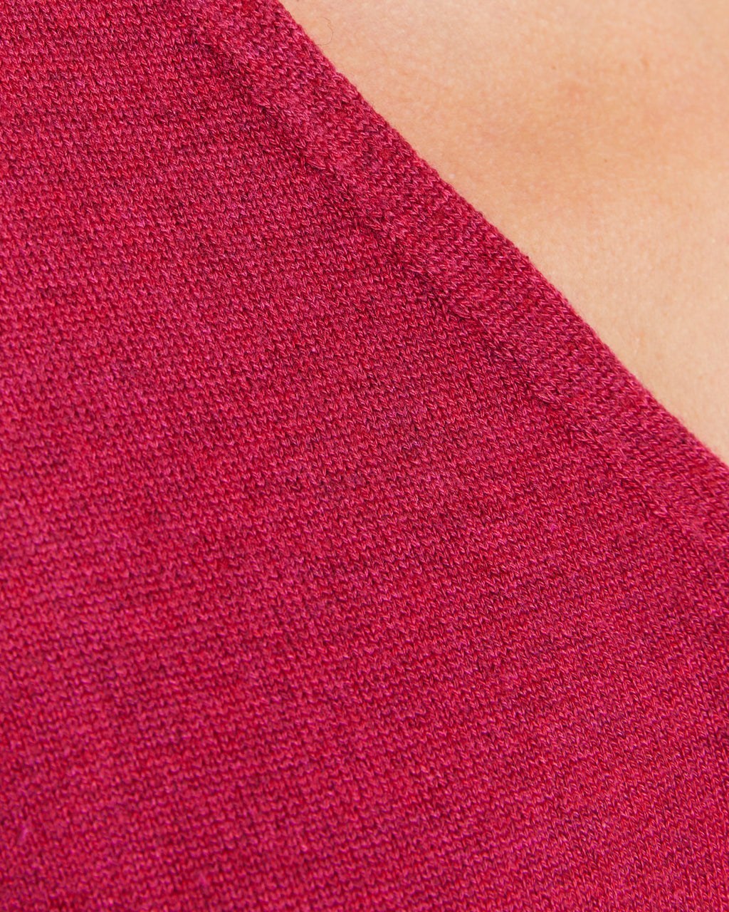 Jersey de mujer básico manga larga cuello pico
