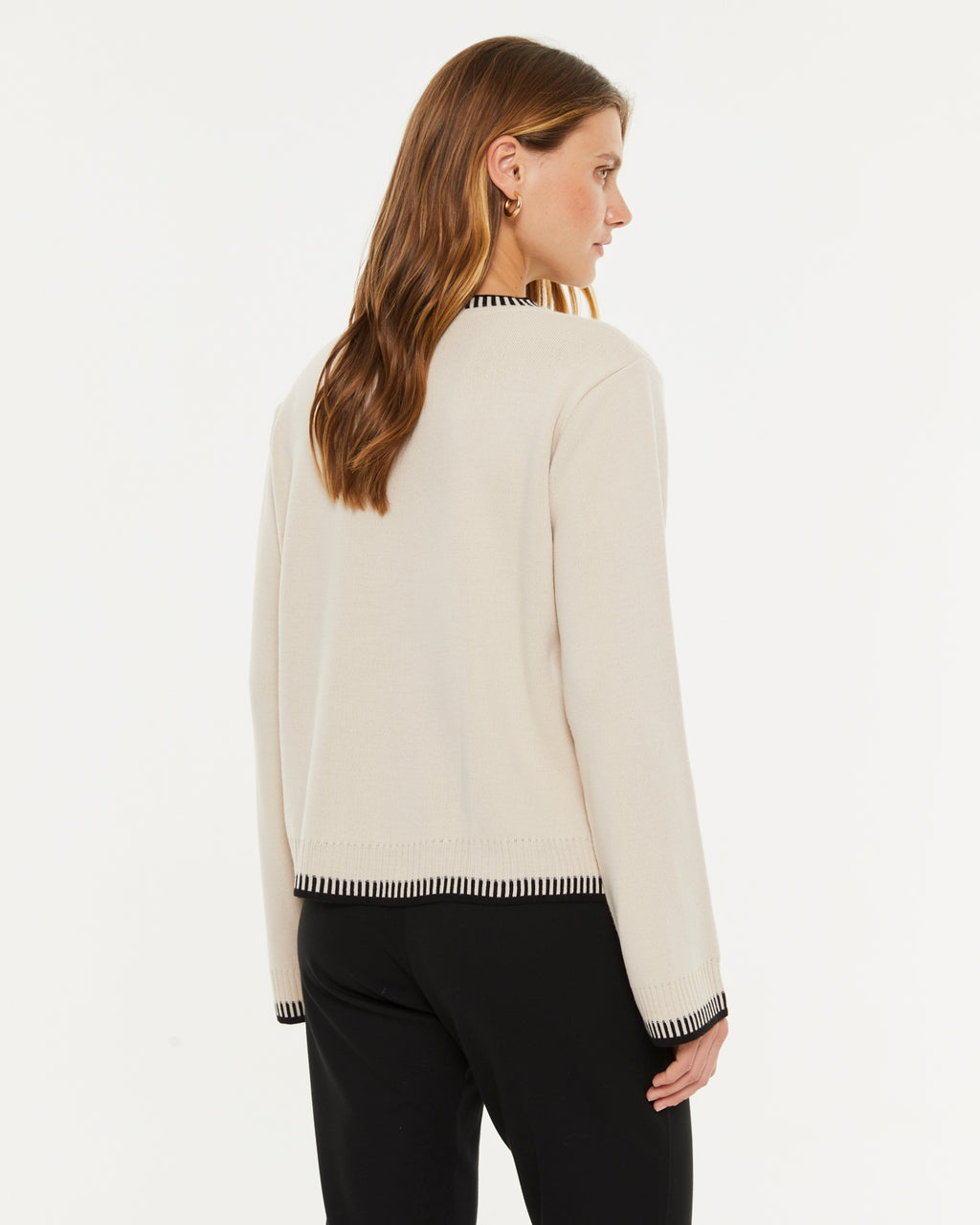Jersey de mujer cuello redondo manga larga
