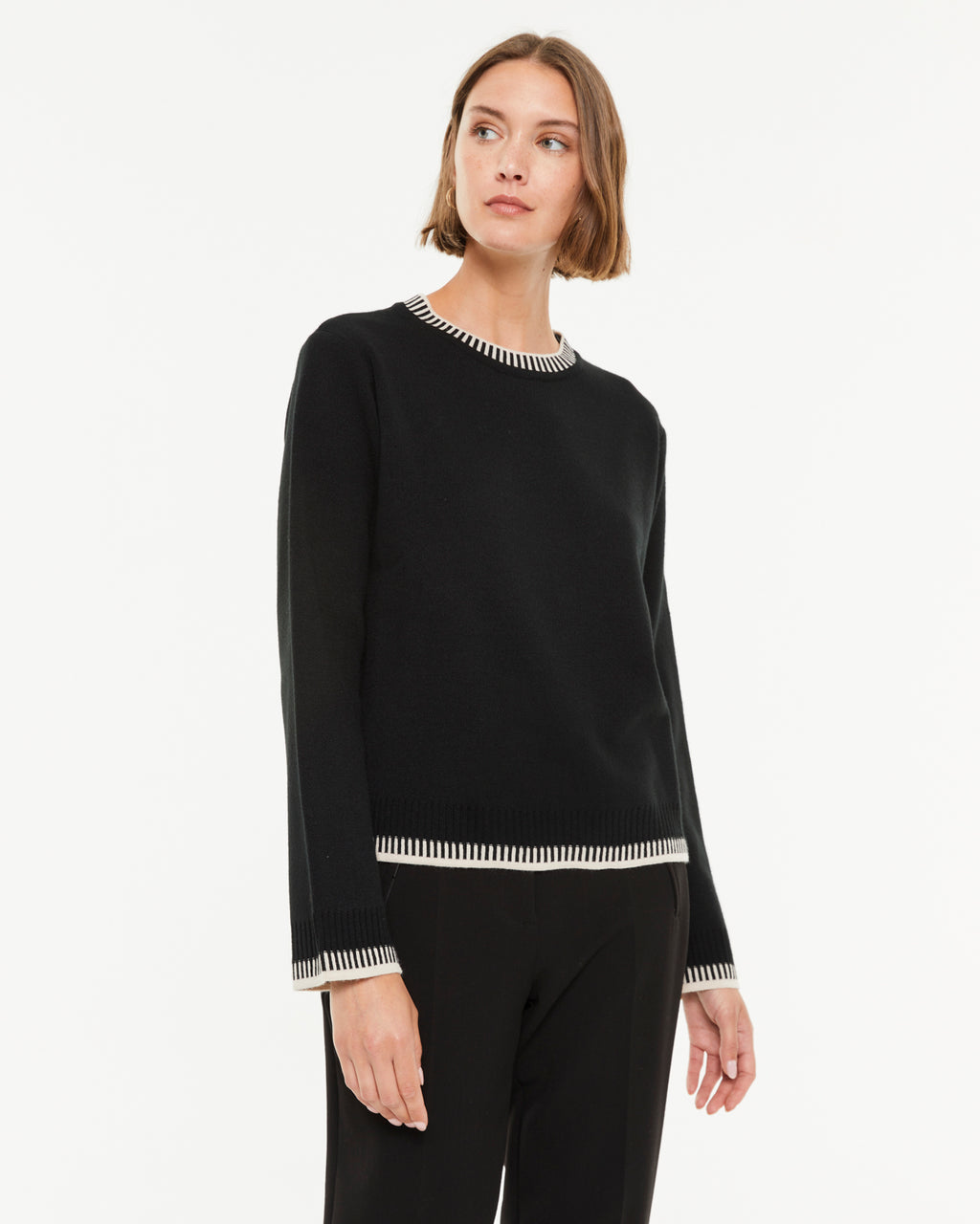 Jersey de mujer cuello redondo manga larga