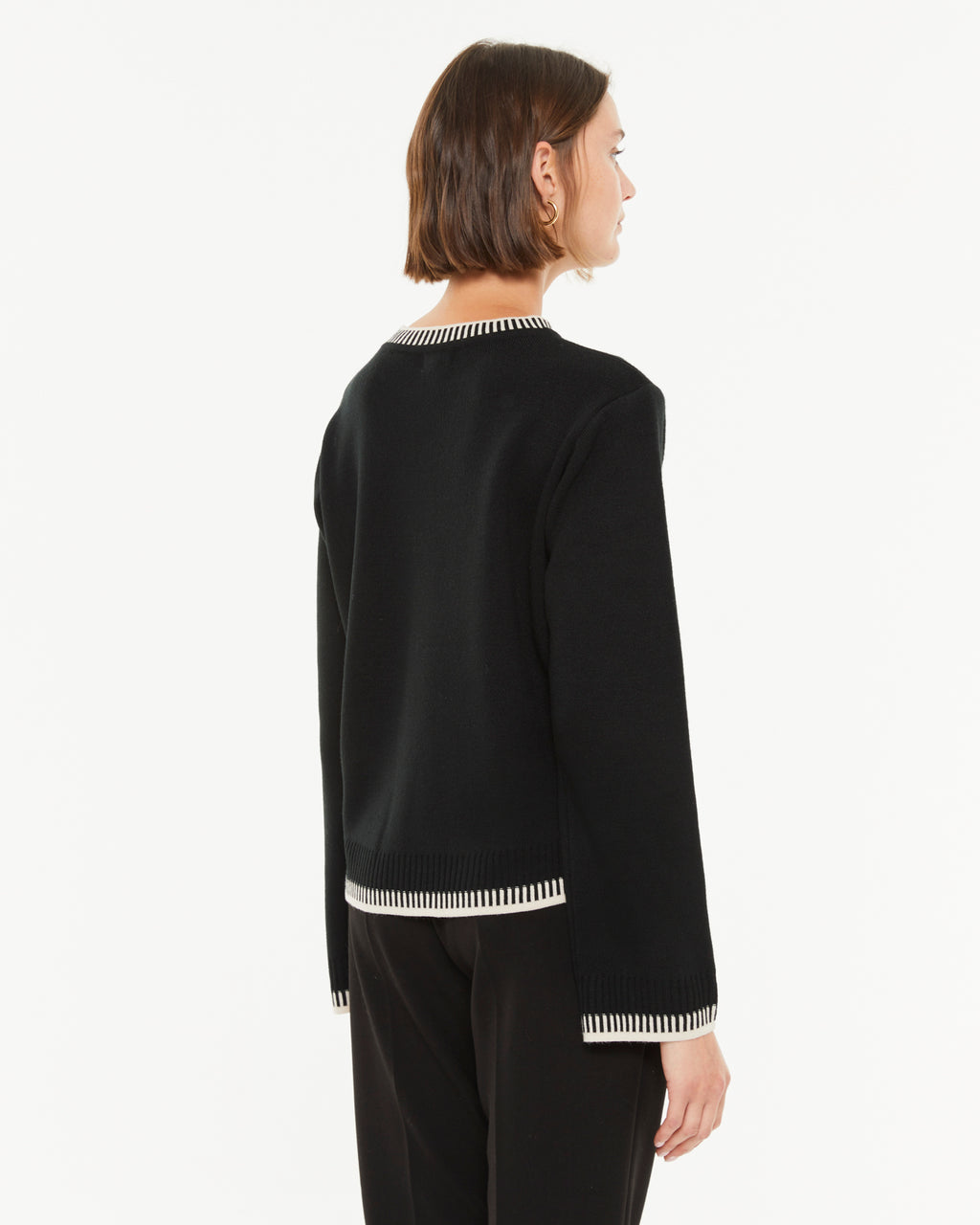 Jersey de mujer cuello redondo manga larga