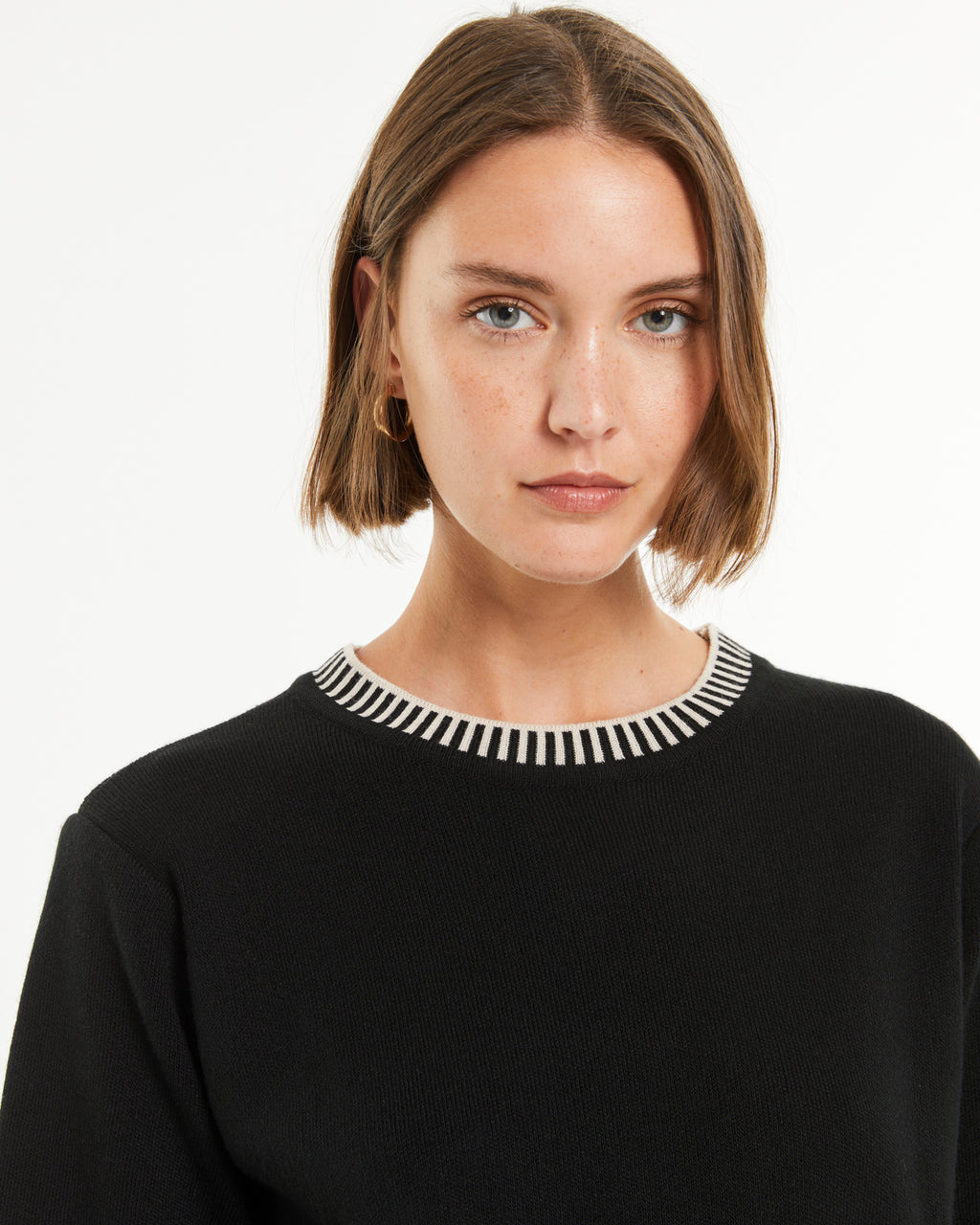 Jersey de mujer cuello redondo manga larga