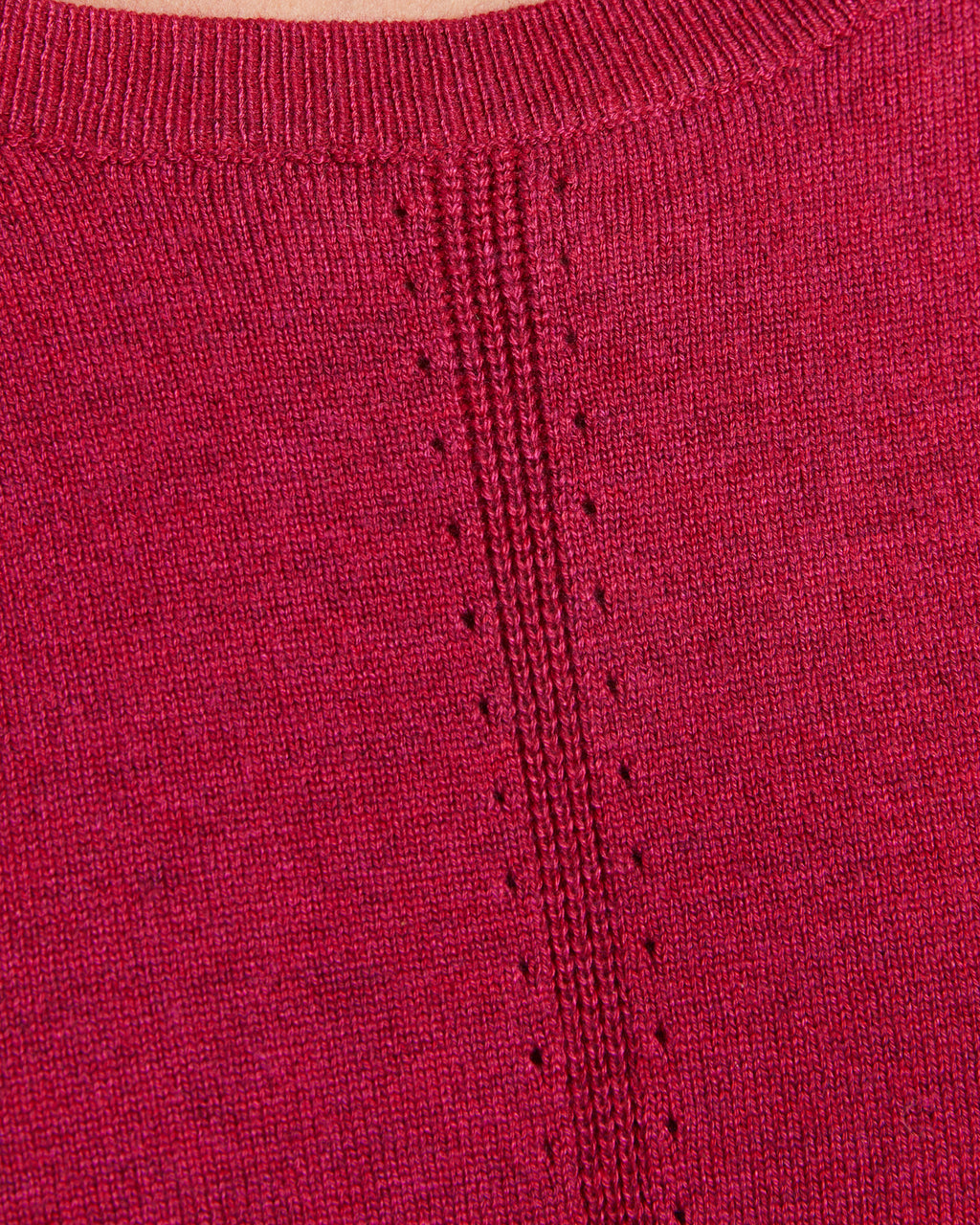 Jersey de mujer punto liso manga larga cuello redondo