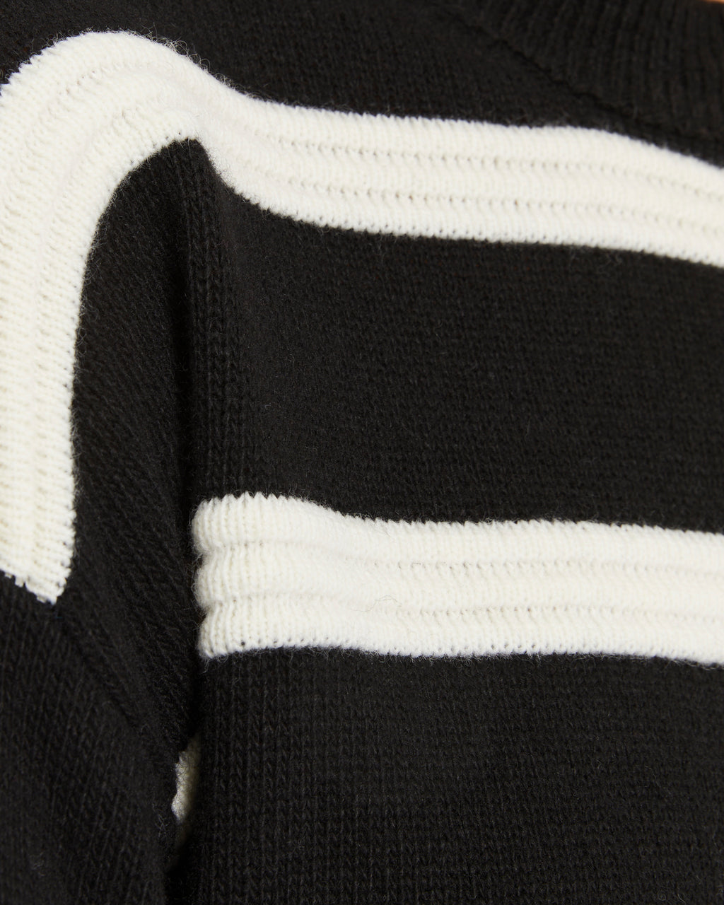 Jersey de mujer estampado rayas cuello redondo