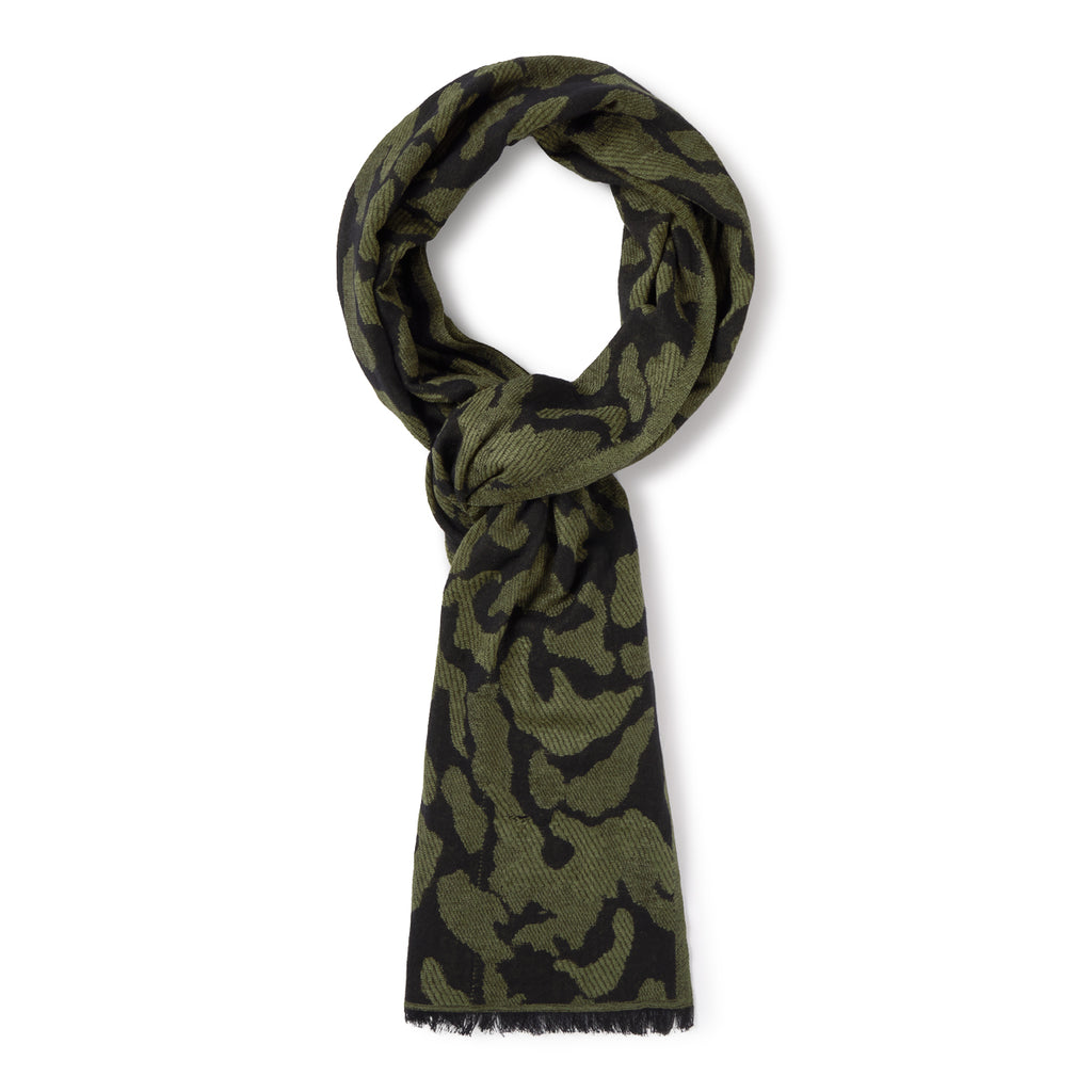 Fular de mujer bicolor estampado