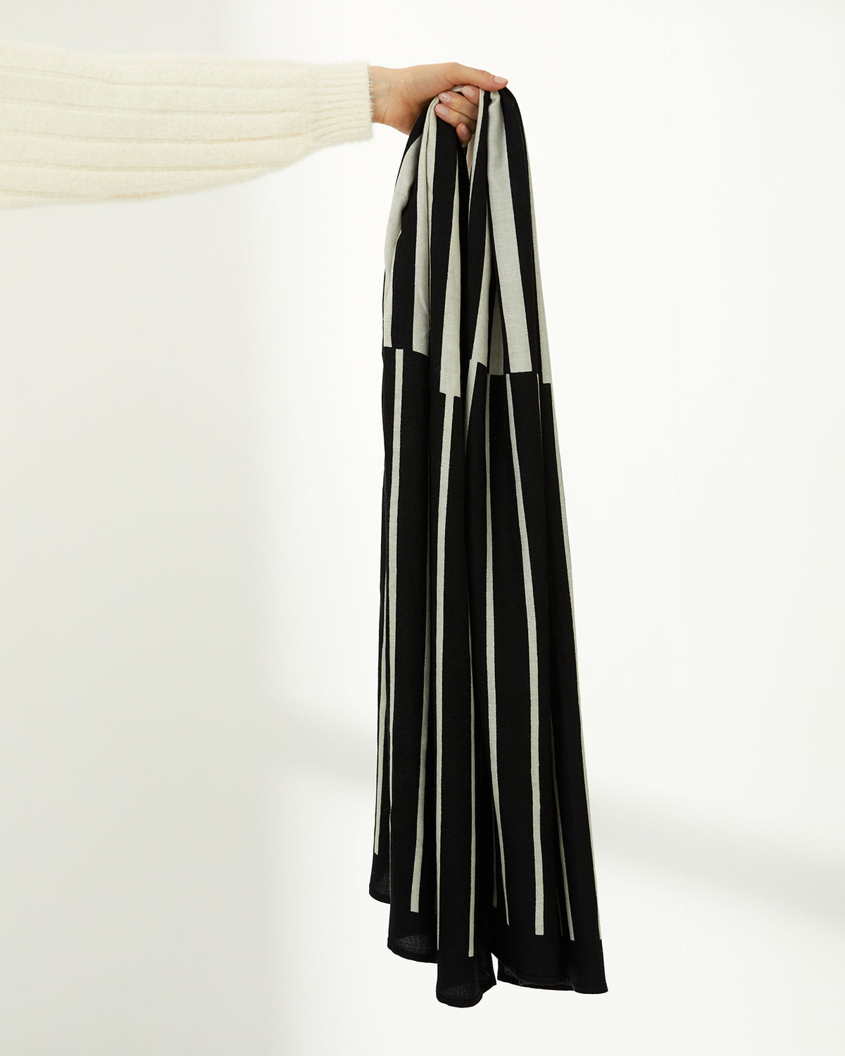 Fular de mujer bicolor estampado rayas