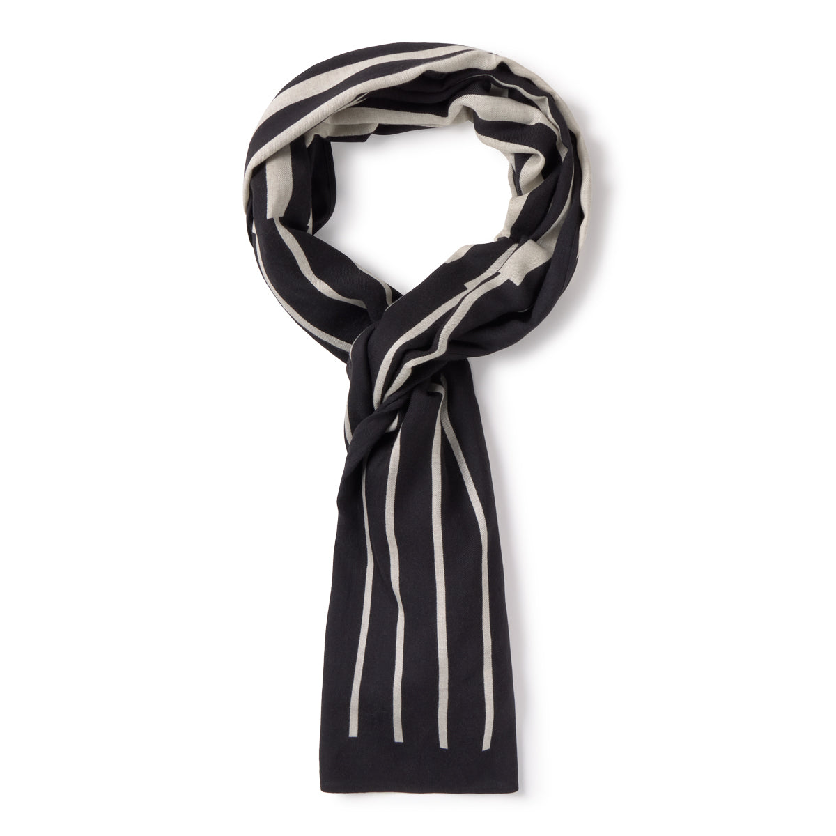 Fular de mujer bicolor estampado rayas