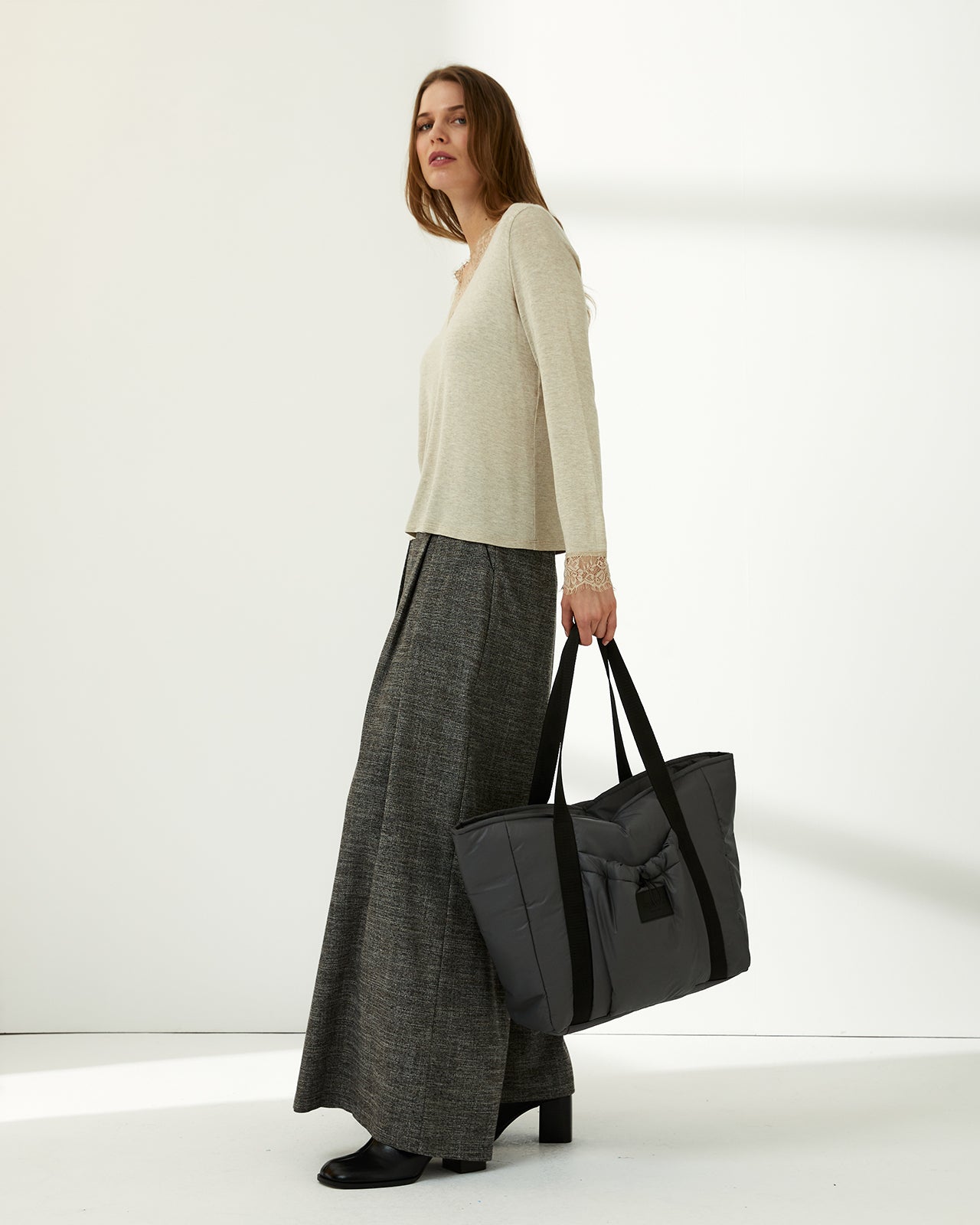 Bolso shopper de mujer cierre cremallera
