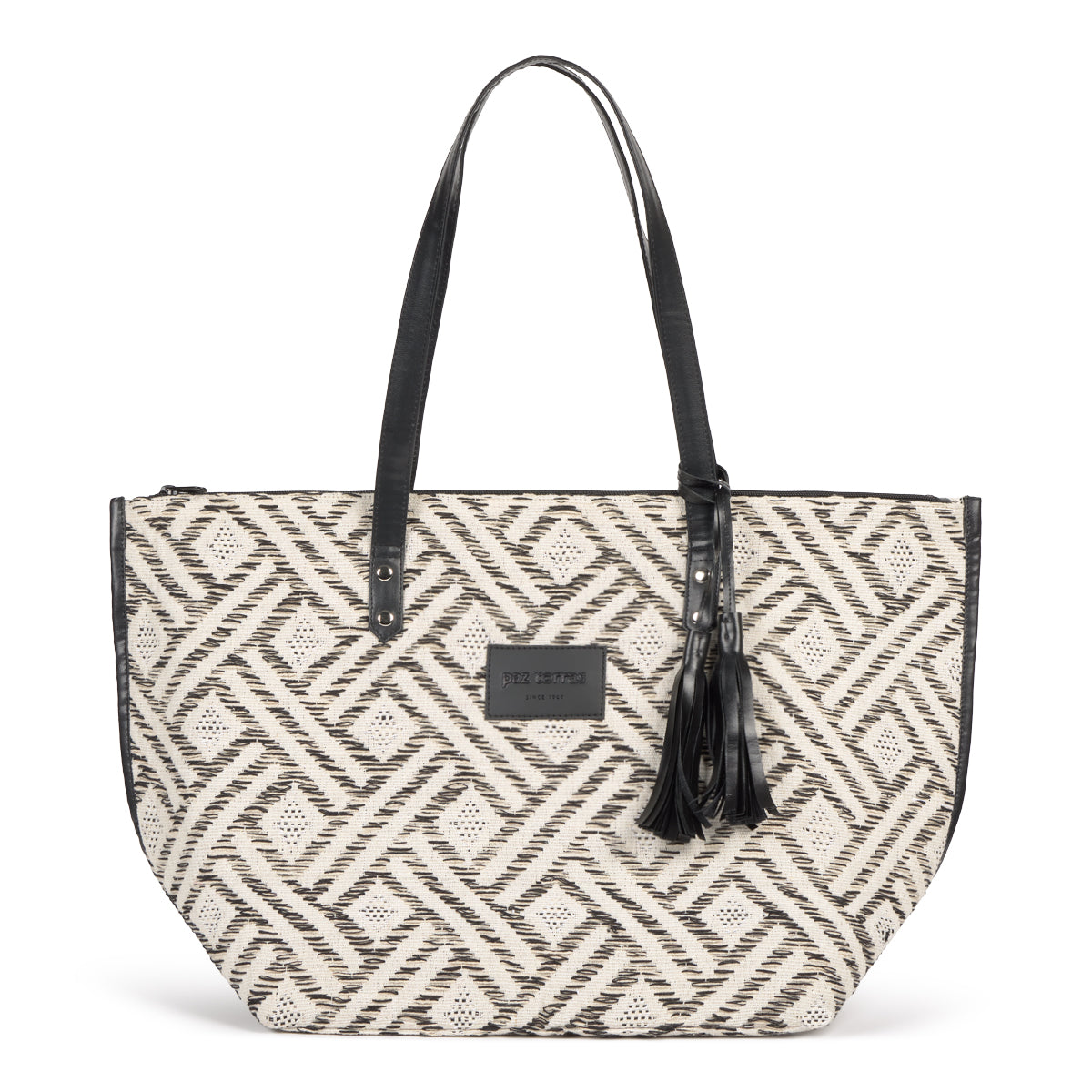 Bolso shopper de mujer estampado bicolor