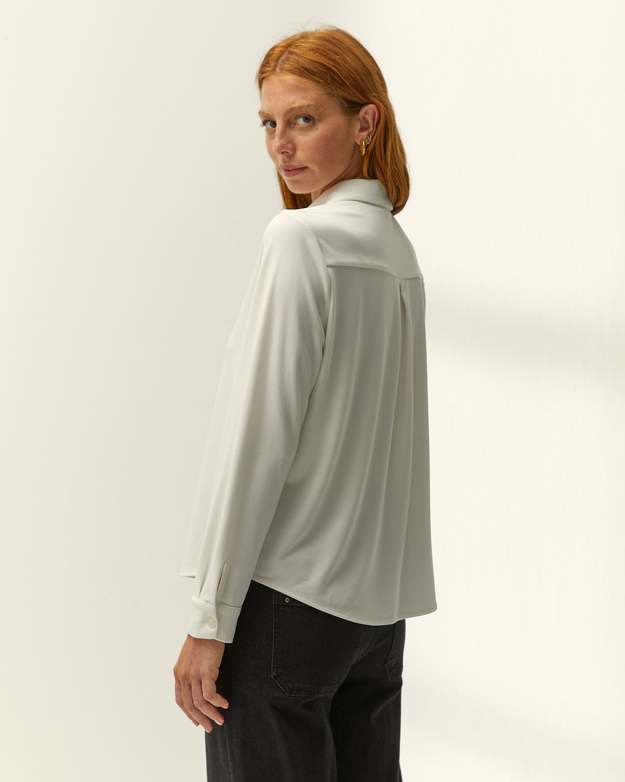 Camisa de mujer básica punto liso