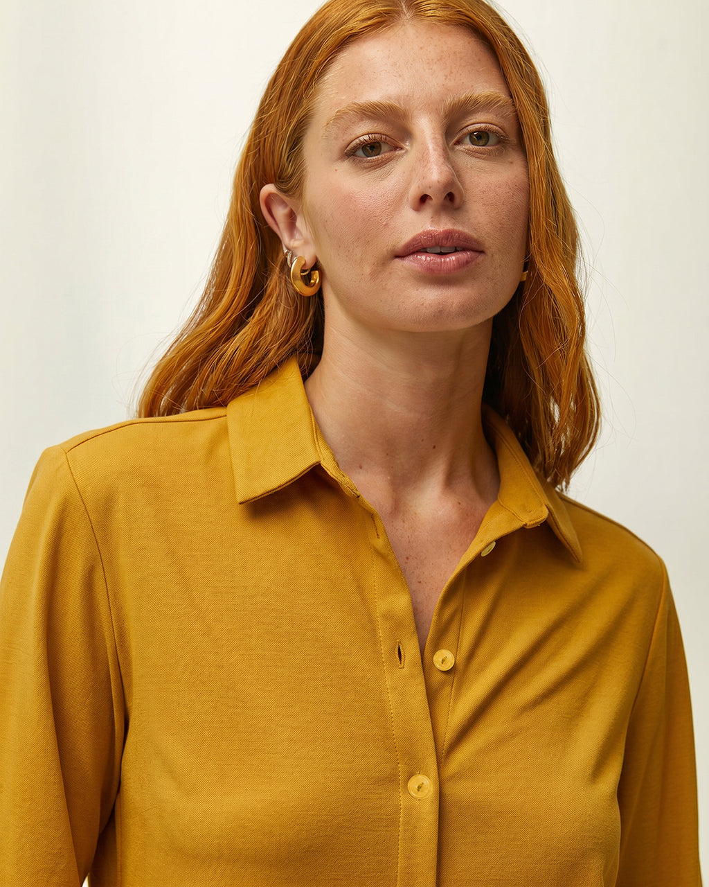 Camisa de mujer básica punto liso